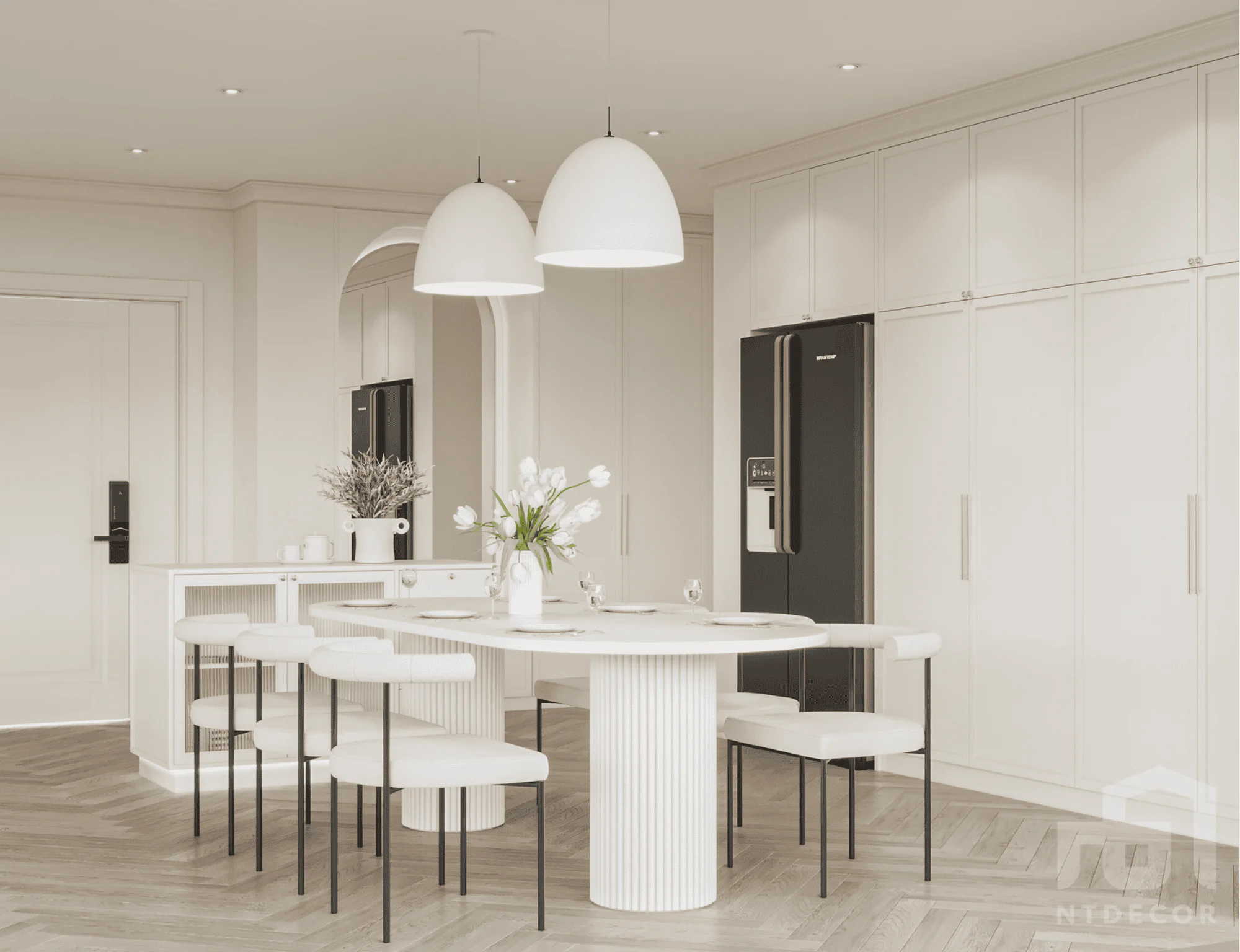 Dining Room 3D Design of The Lancaster Penthouse Interior Design Modern Style | NTDecor