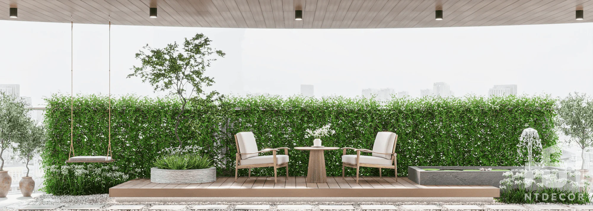 Garden 3D Design of The Lancaster Penthouse Interior Design Modern Style | NTDecor
