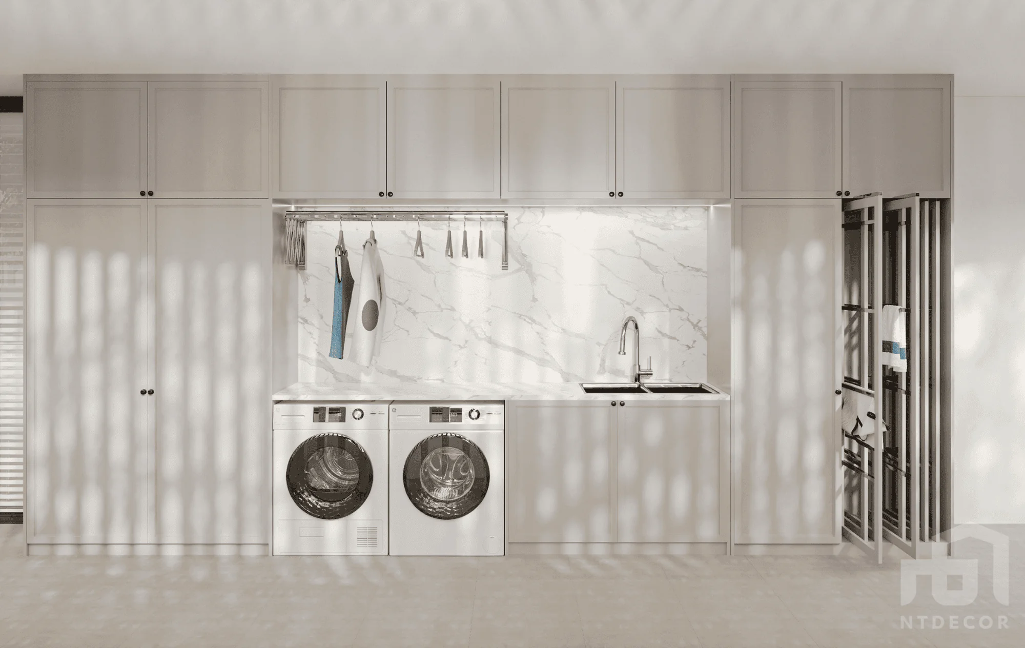 Laundry Room 3D Design of The Lancaster Penthouse Interior Design Modern Style | NTDecor