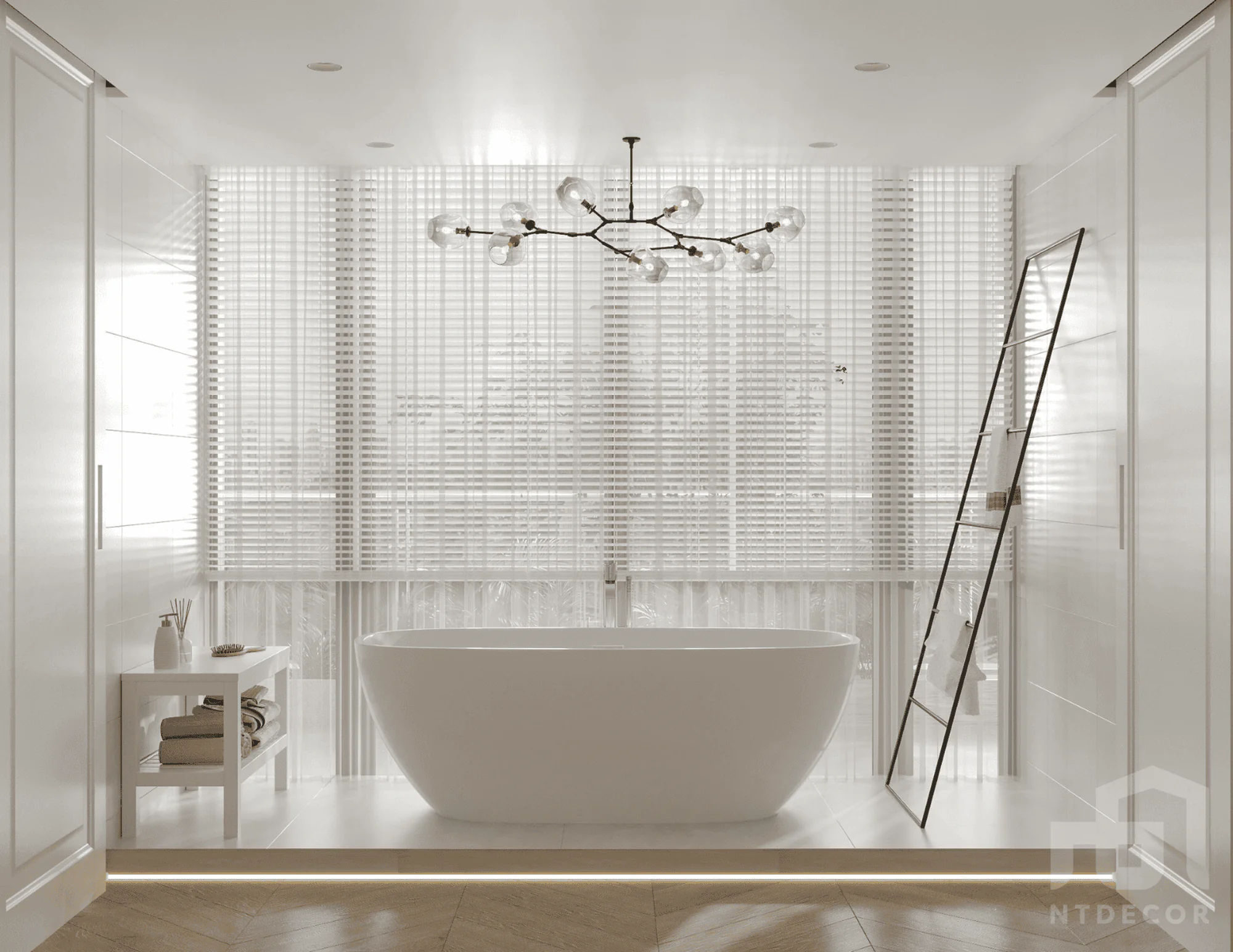 WC 3D Design of The Lancaster Penthouse Interior Design Modern Style | NTDecor