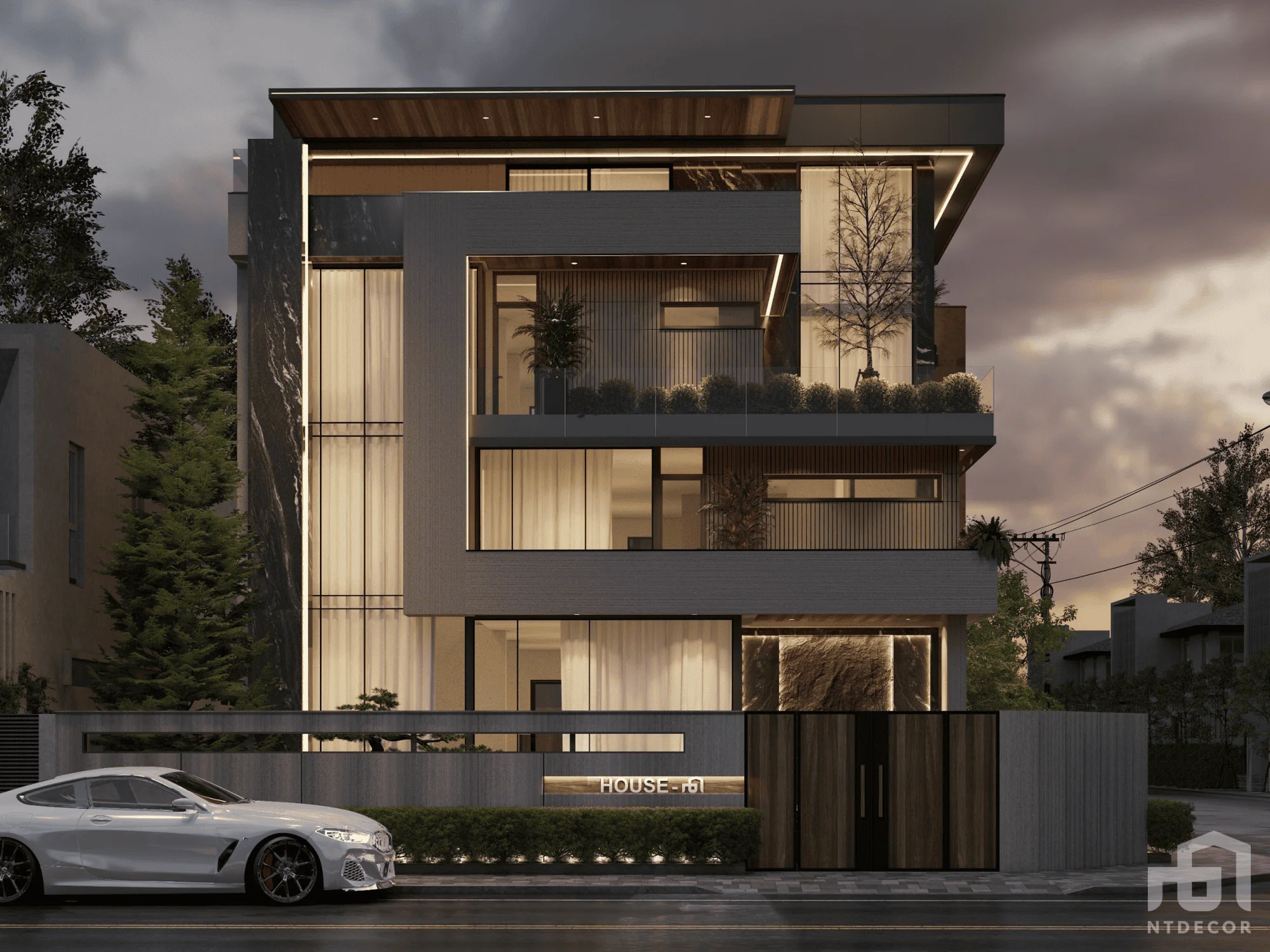 Facaded 3D Design Of Mr. Quang's Villa Interior Design Modern Style | NTDecor