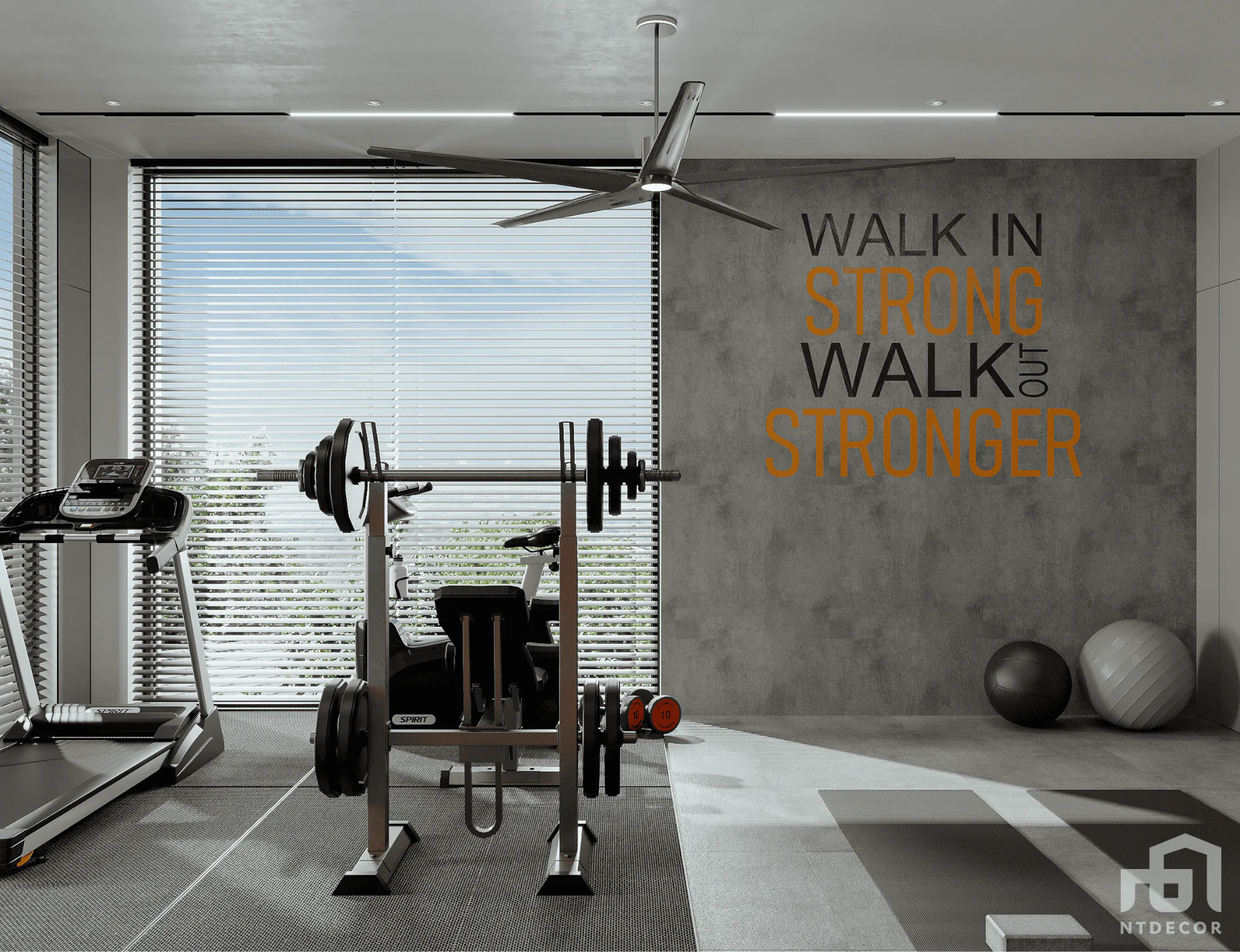 Gym Room 3D Design Of Mr. Quang's Villa Interior Design Modern Style | NTDecor