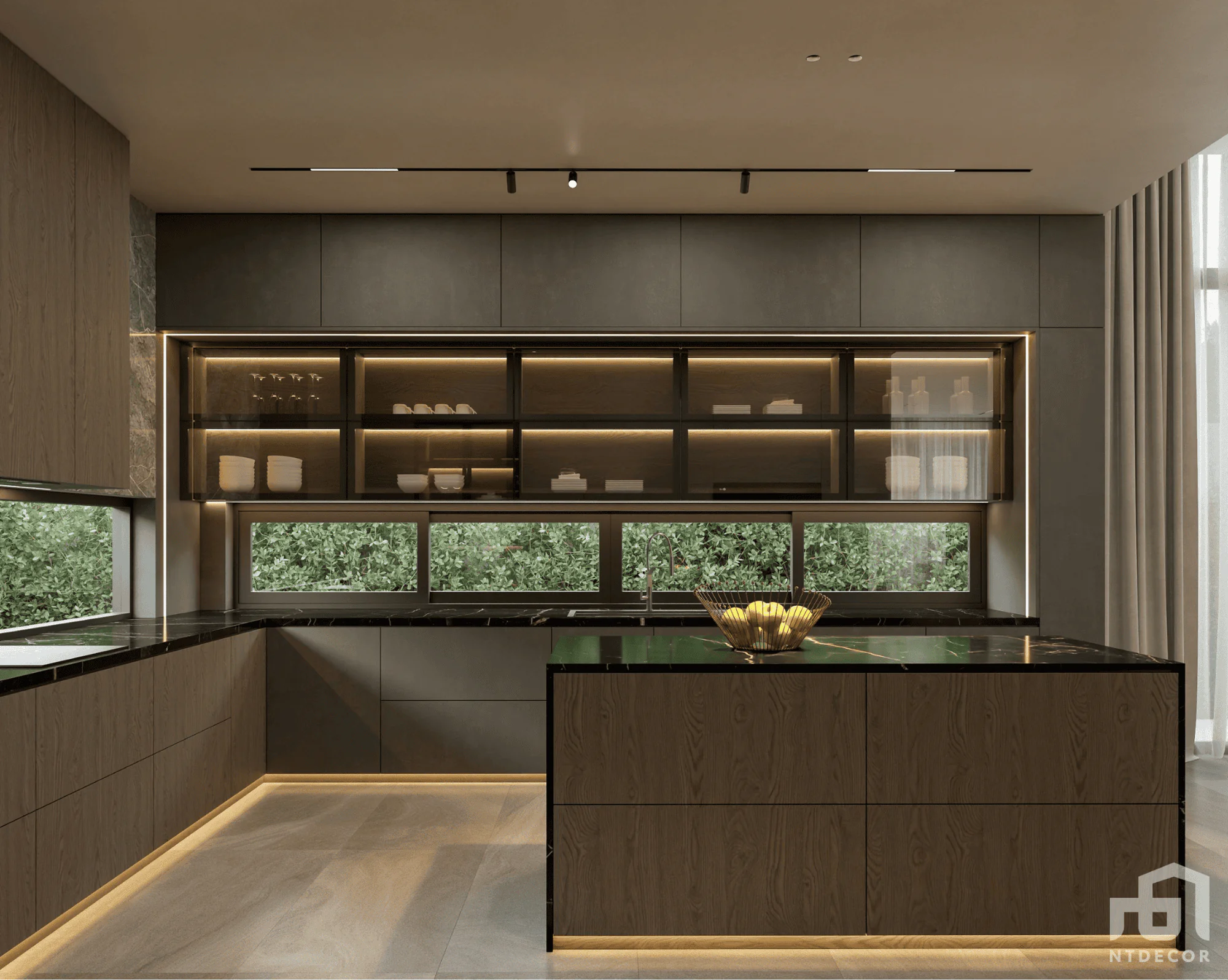 Kitchen 3D Design Of Mr. Quang's Villa Interior Design Modern Style | NTDecor