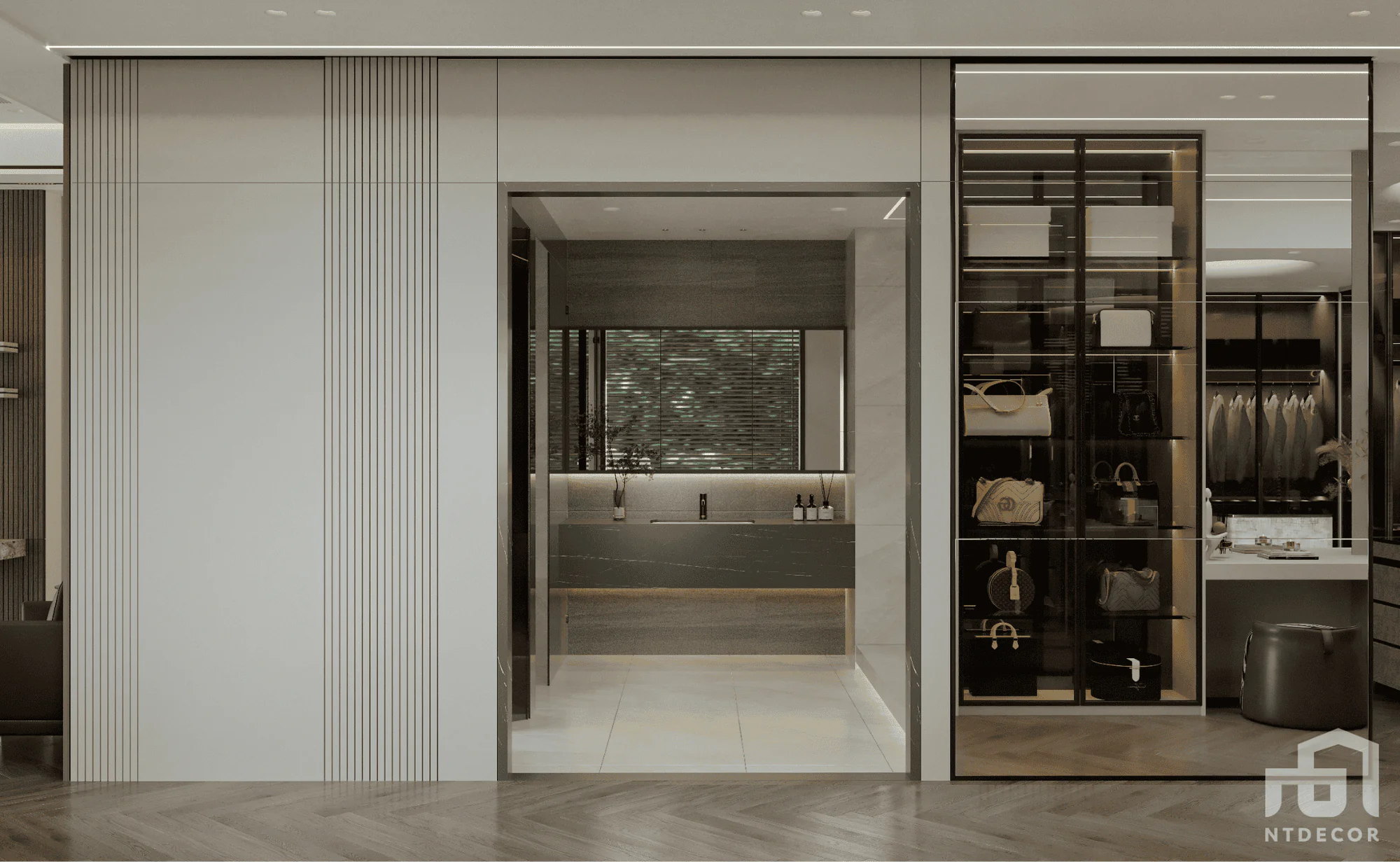 WC 3D Design Of Mr. Quang's Villa Interior Design Modern Style | NTDecor