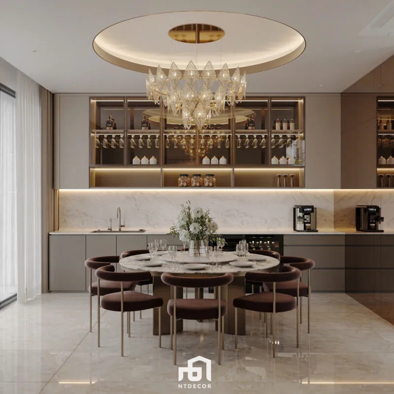 Dinner Room 3D Design Of Ms Tram House Interior Design Modern Style | NTDecor