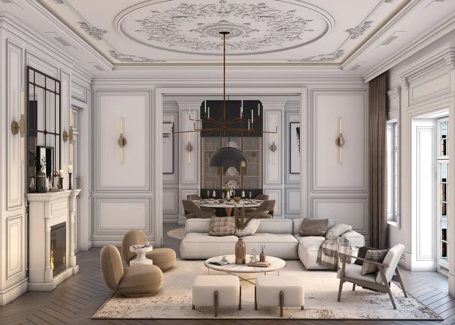 Trần Thạch Cao Tân Cổ Điển | NTDecor