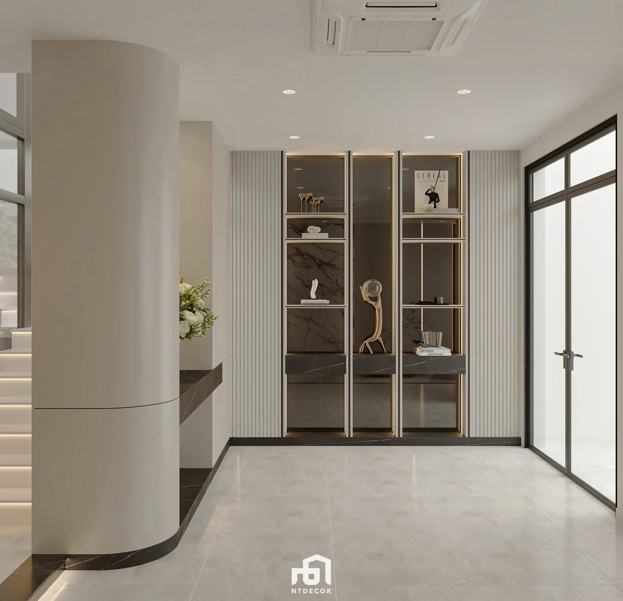 Living Room 3D Design of Bien Hoa House Interior Design Modern Style | NTDecor