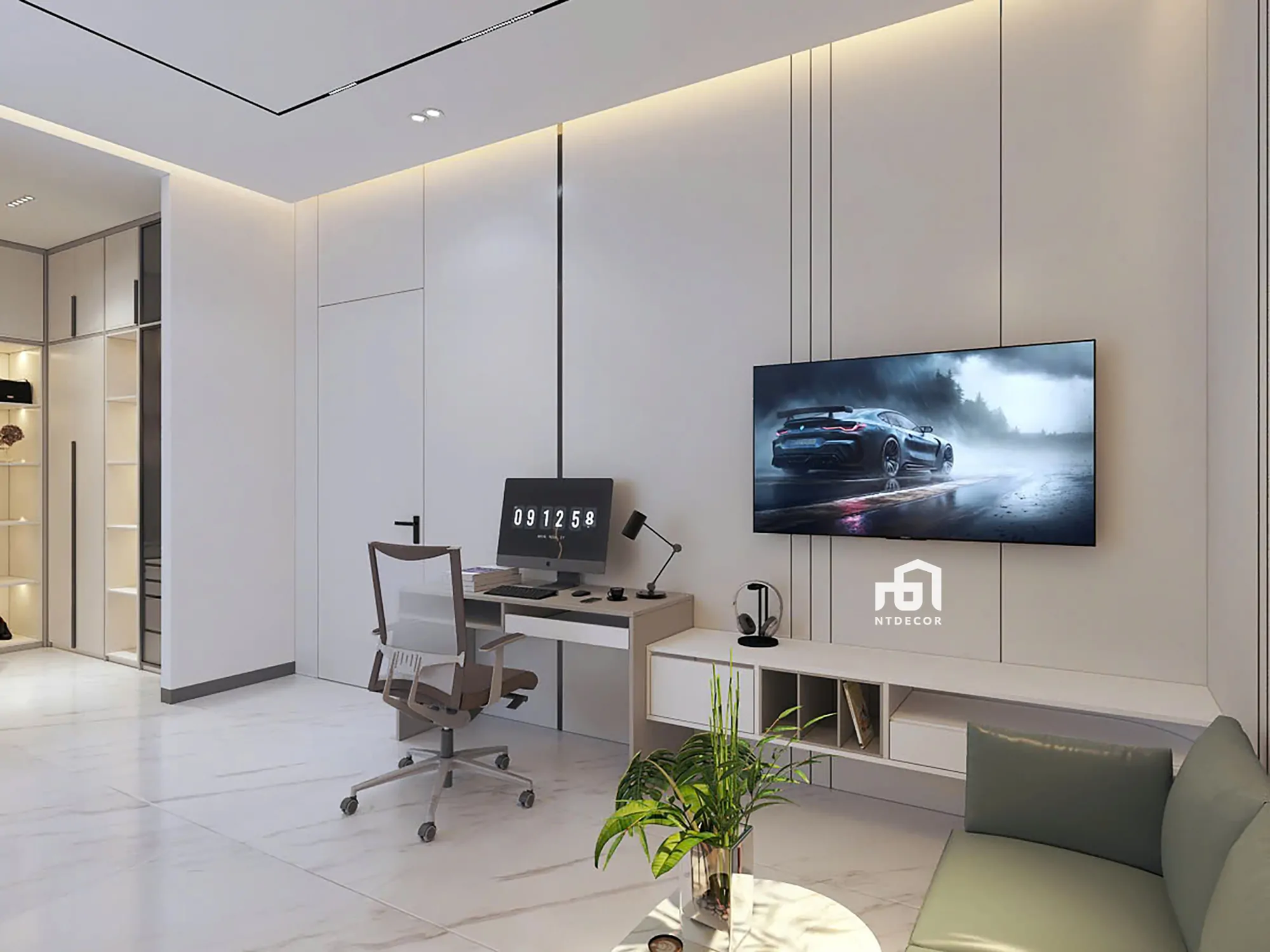 Bed Room 3D Design of Bien Hoa House Interior Design Modern Style | NTDecor