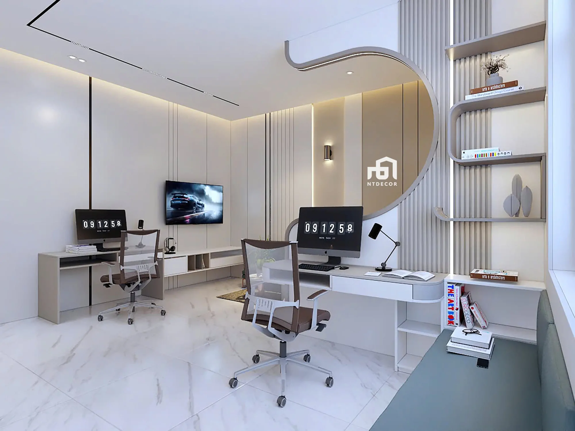 Bed Room 3D Design of Bien Hoa House Interior Design Modern Style | NTDecor