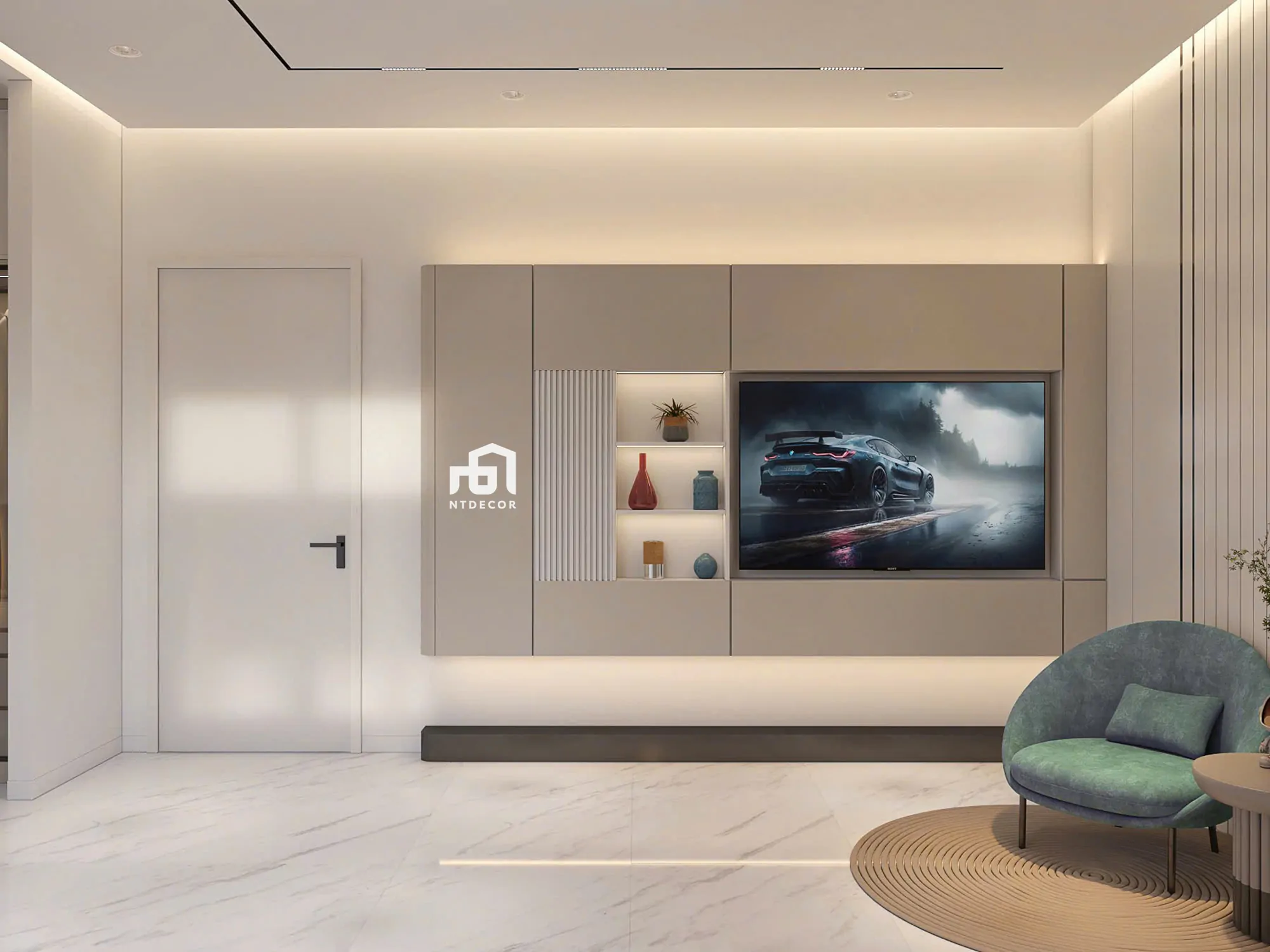 Bed Room 3D Design of Bien Hoa House Interior Design Modern Style | NTDecor