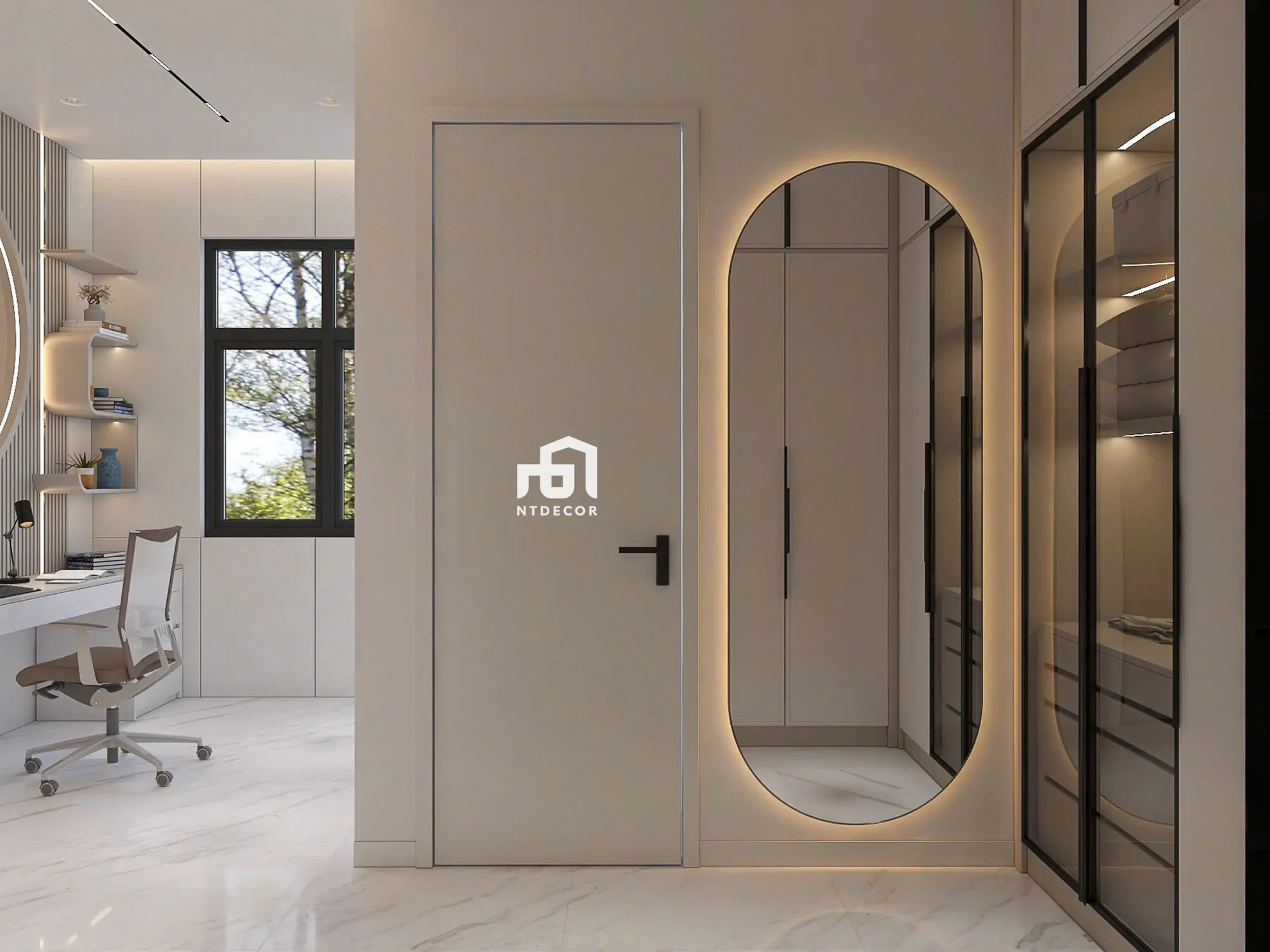 Bed Room 3D Design of Bien Hoa House Interior Design Modern Style | NTDecor