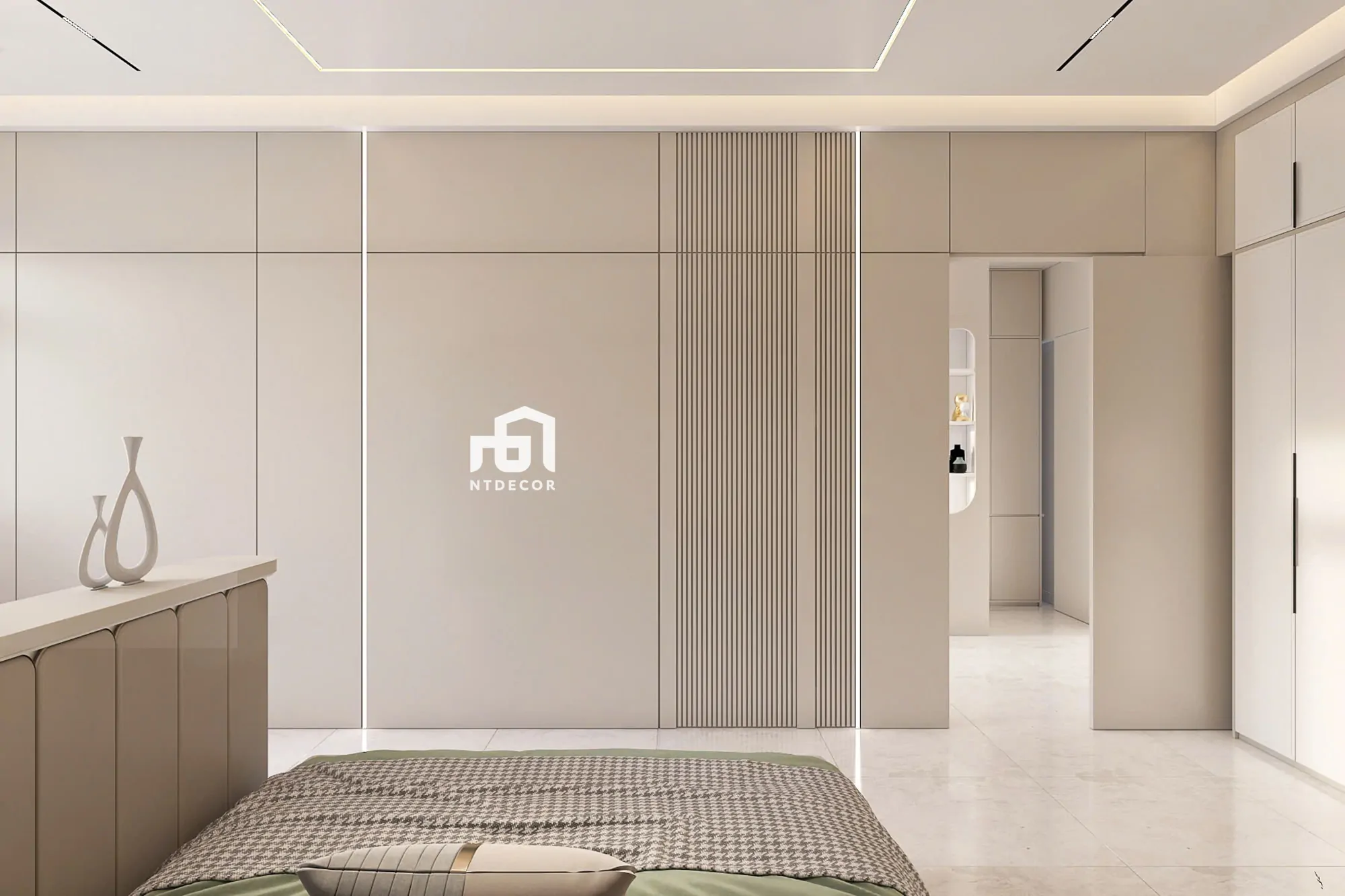 Bed Room 3D Design of Bien Hoa House Interior Design Modern Style | NTDecor