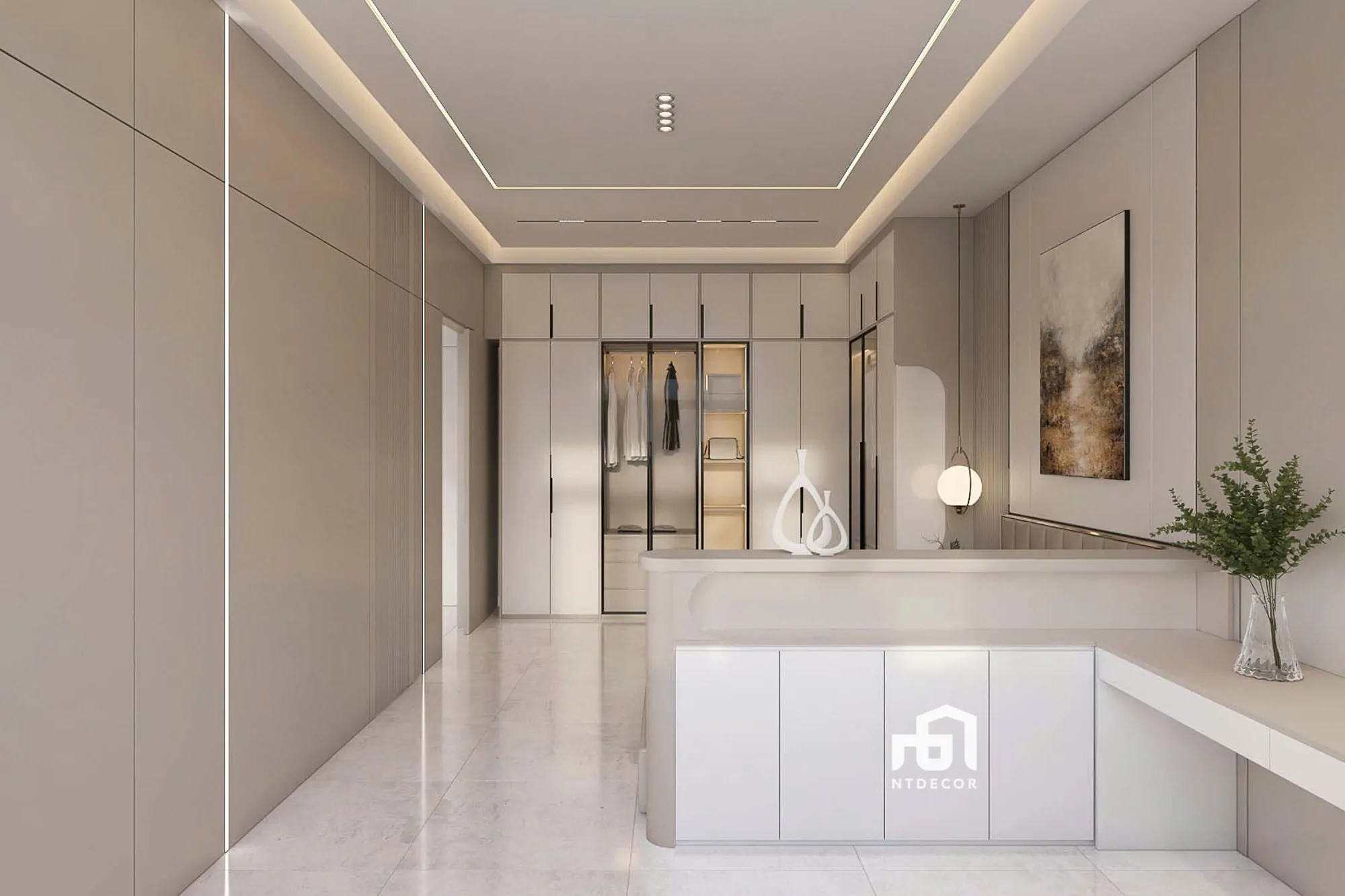 Bed Room 3D Design of Bien Hoa House Interior Design Modern Style | NTDecor