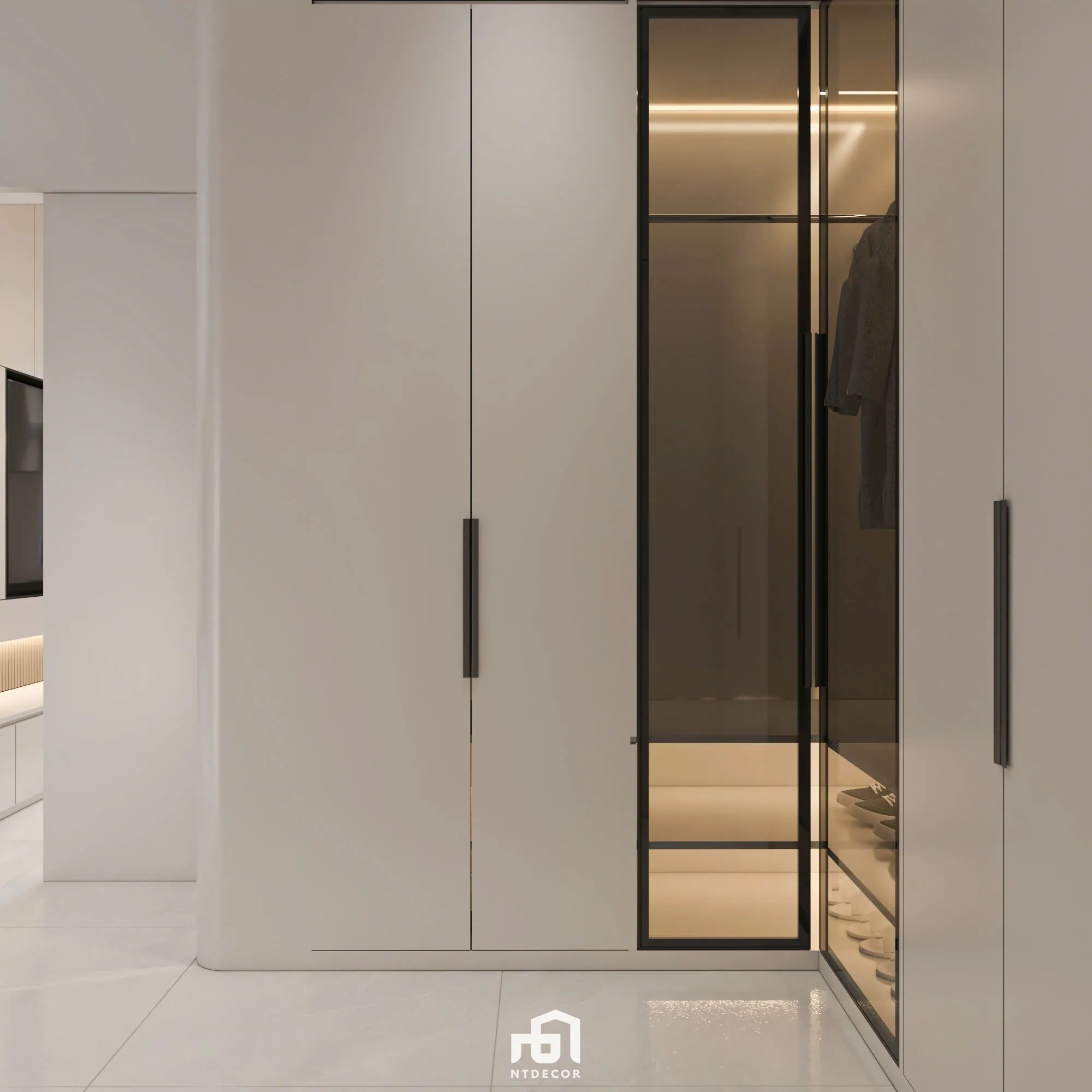 Makeup Room 3D Design of Bien Hoa House Interior Design Modern Style | NTDecor