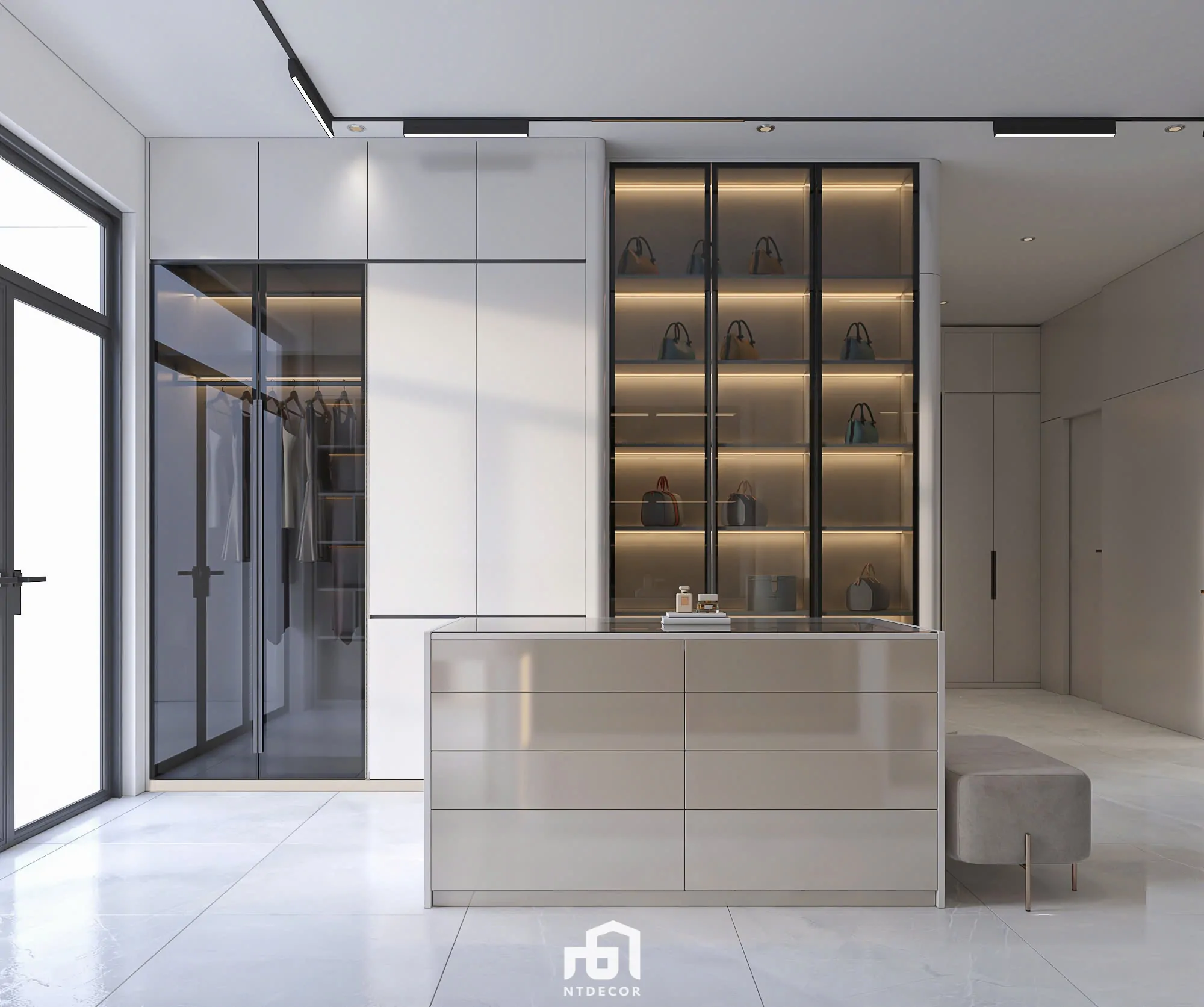 Makeup Room 3D Design of Bien Hoa House Interior Design Modern Style | NTDecor