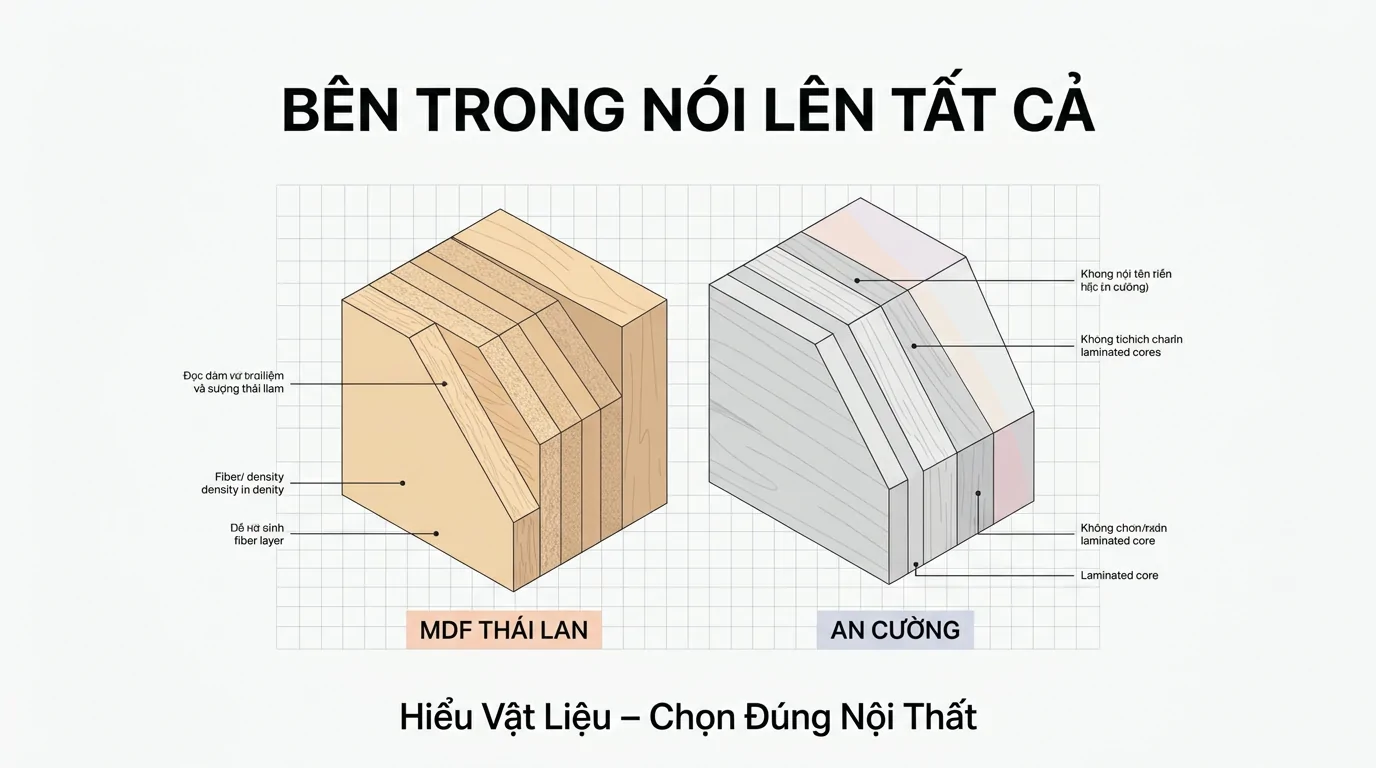 Cấu tạo gỗ MDF - Gỗ MDF Thái Lan