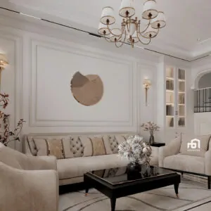 Living Room 3D Design of Interior Design Modern Classic Style | NTDecor