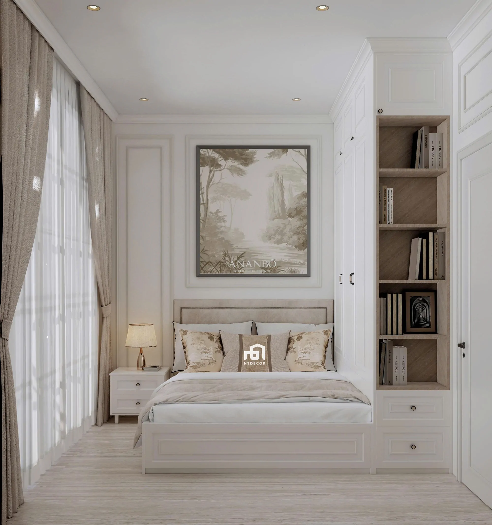 Bedroom 3D Design of Interior Design Modern Classic Style | NTDecor