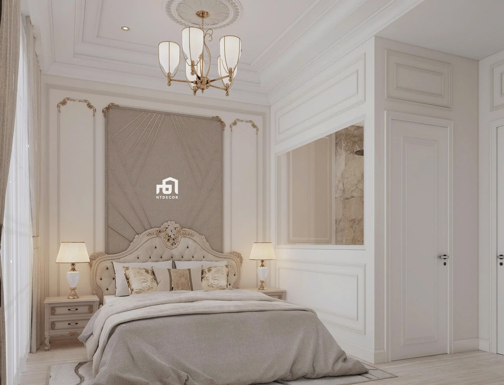 Bedroom 3D Design of Interior Design Modern Classic Style | NTDecor