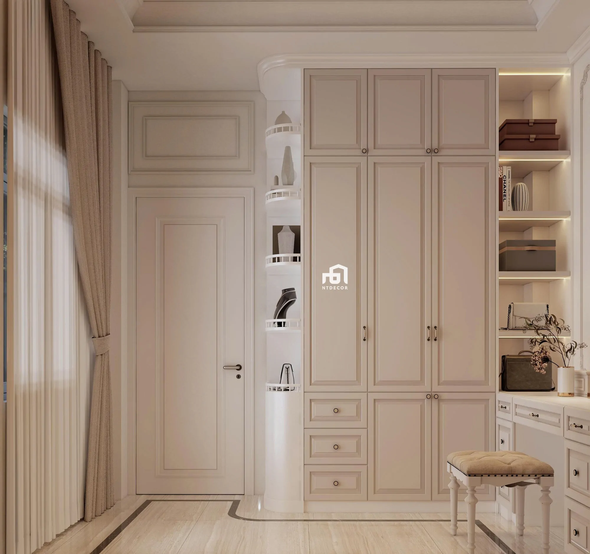 Makeup Room 3D Design of Interior Design Modern Classic Style | NTDecor