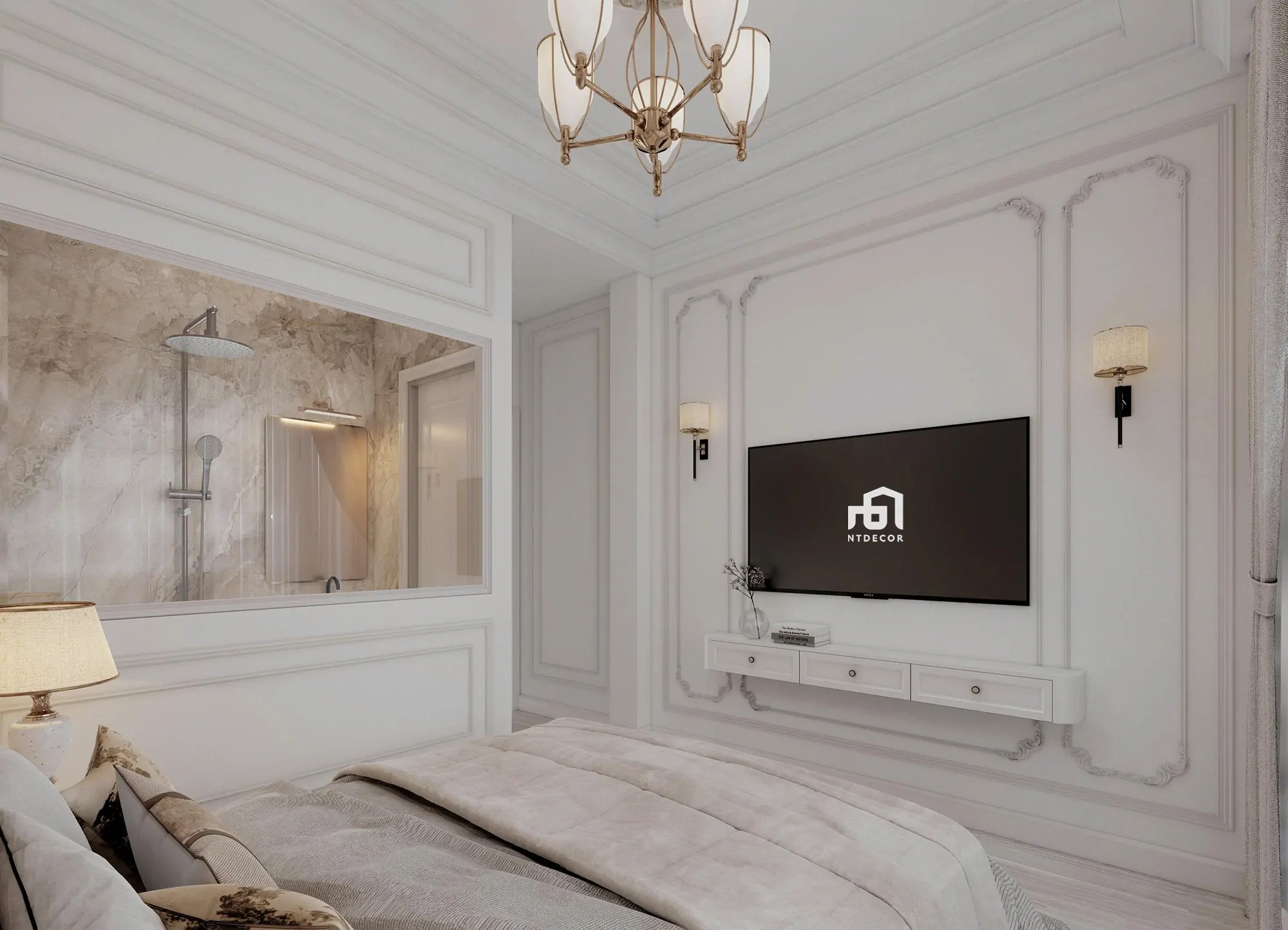 Bedroom 3D Design of Interior Design Modern Classic Style | NTDecor