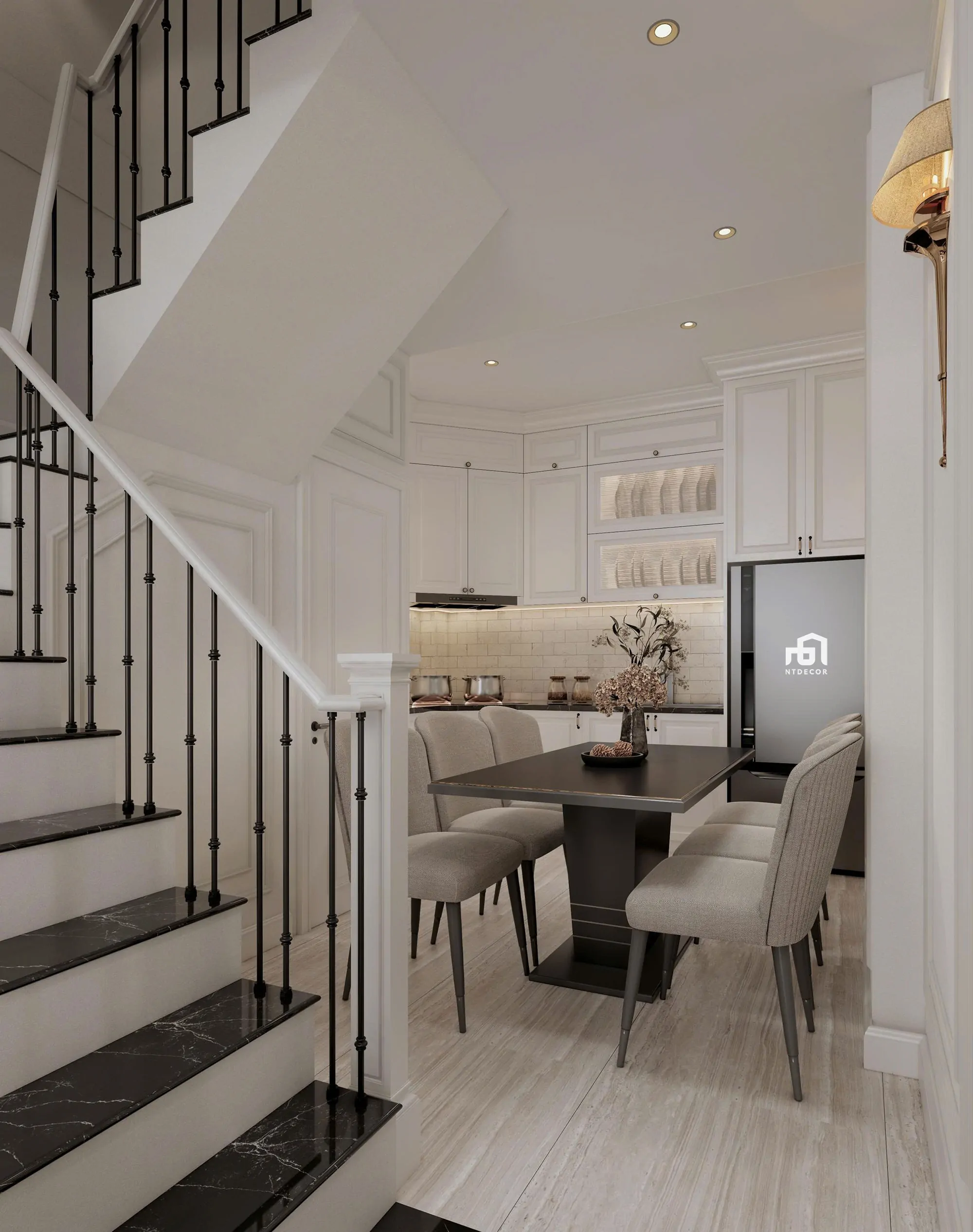 Kitchen 3D Design of Interior Design Modern Classic Style | NTDecor