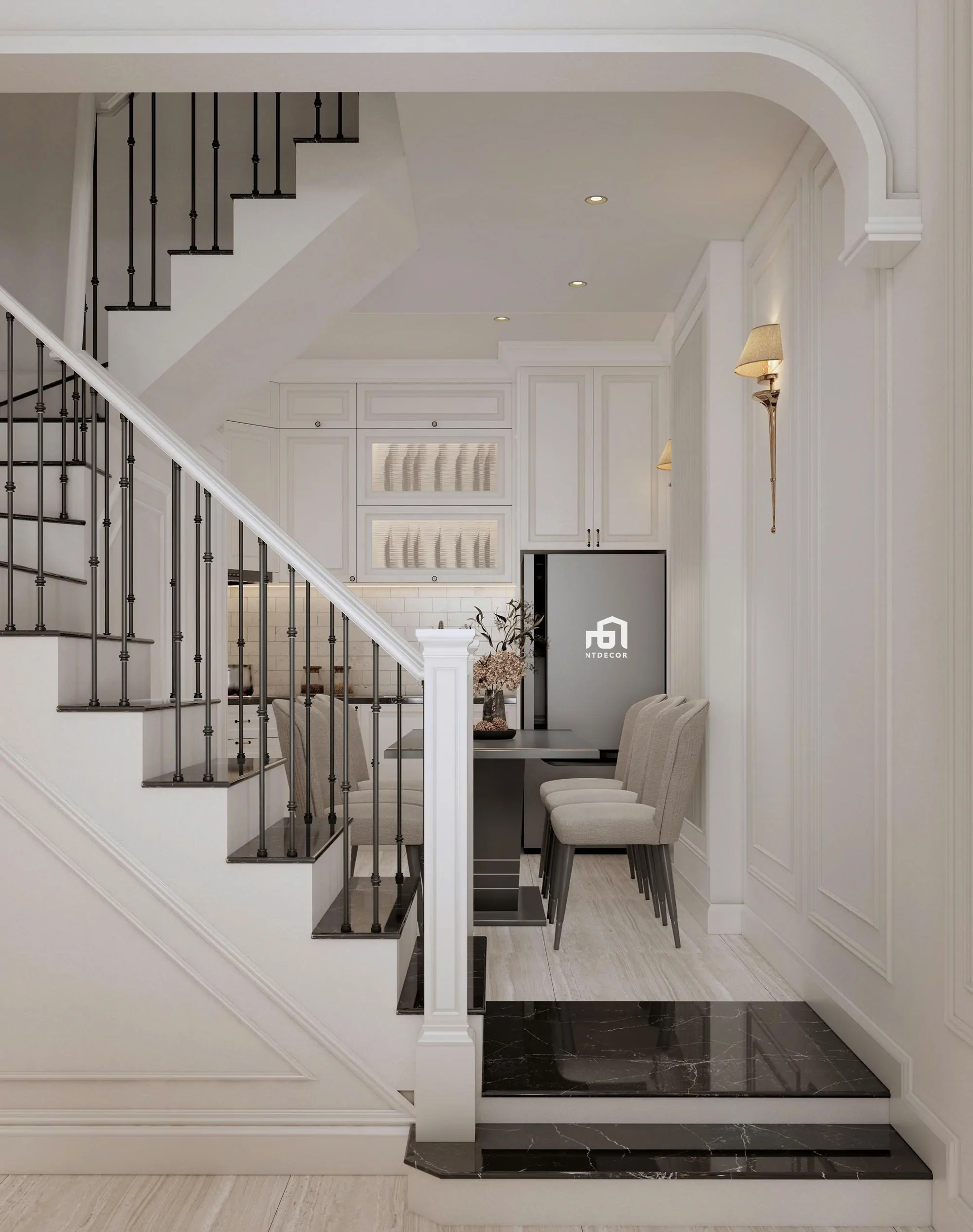 Kitchen 3D Design of Interior Design Modern Classic Style | NTDecor