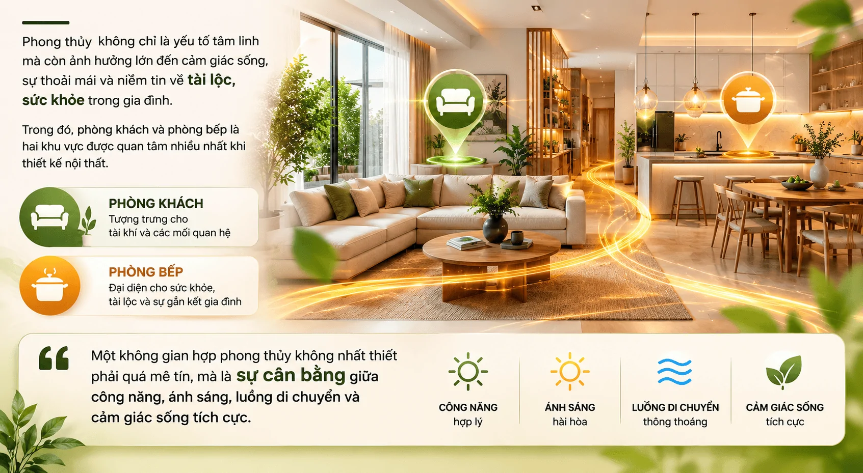 thiết kế nội thất hợp phong thủy