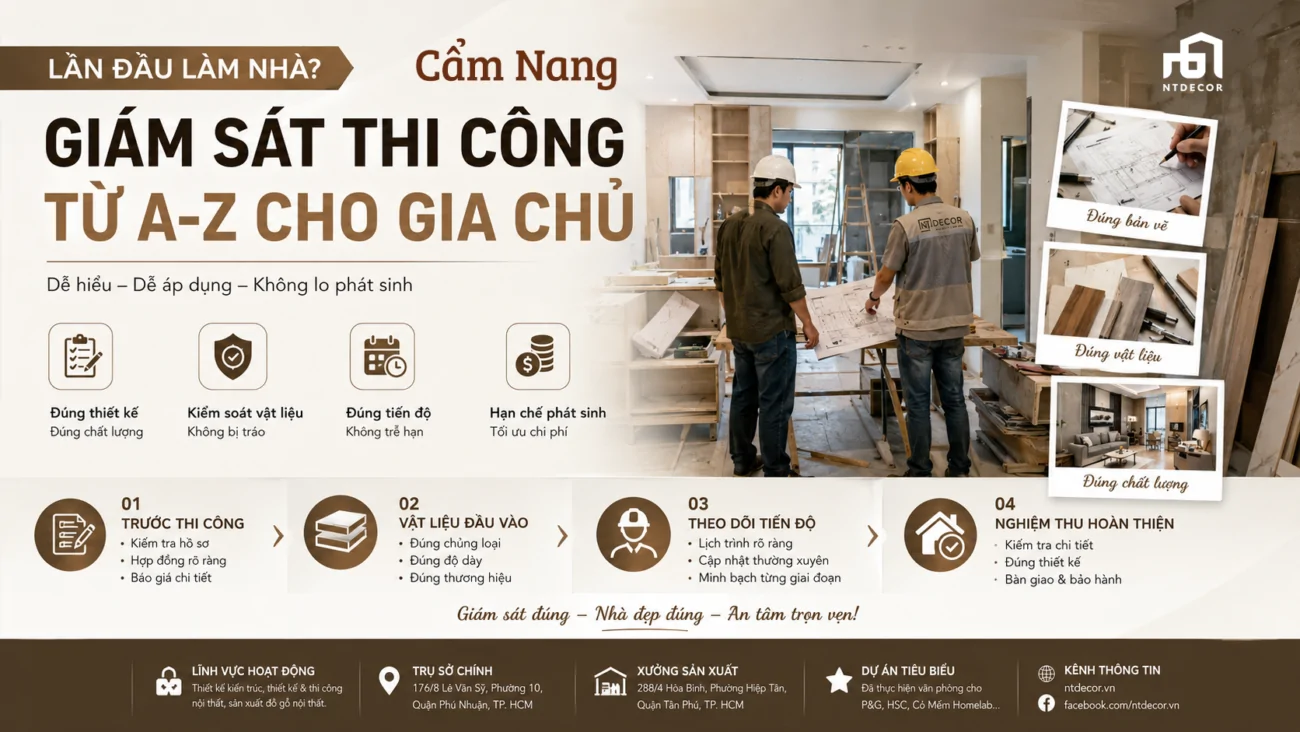 Lần đầu làm nhà: Cẩm nang giám sát thi công từ A-Z cho gia chủ