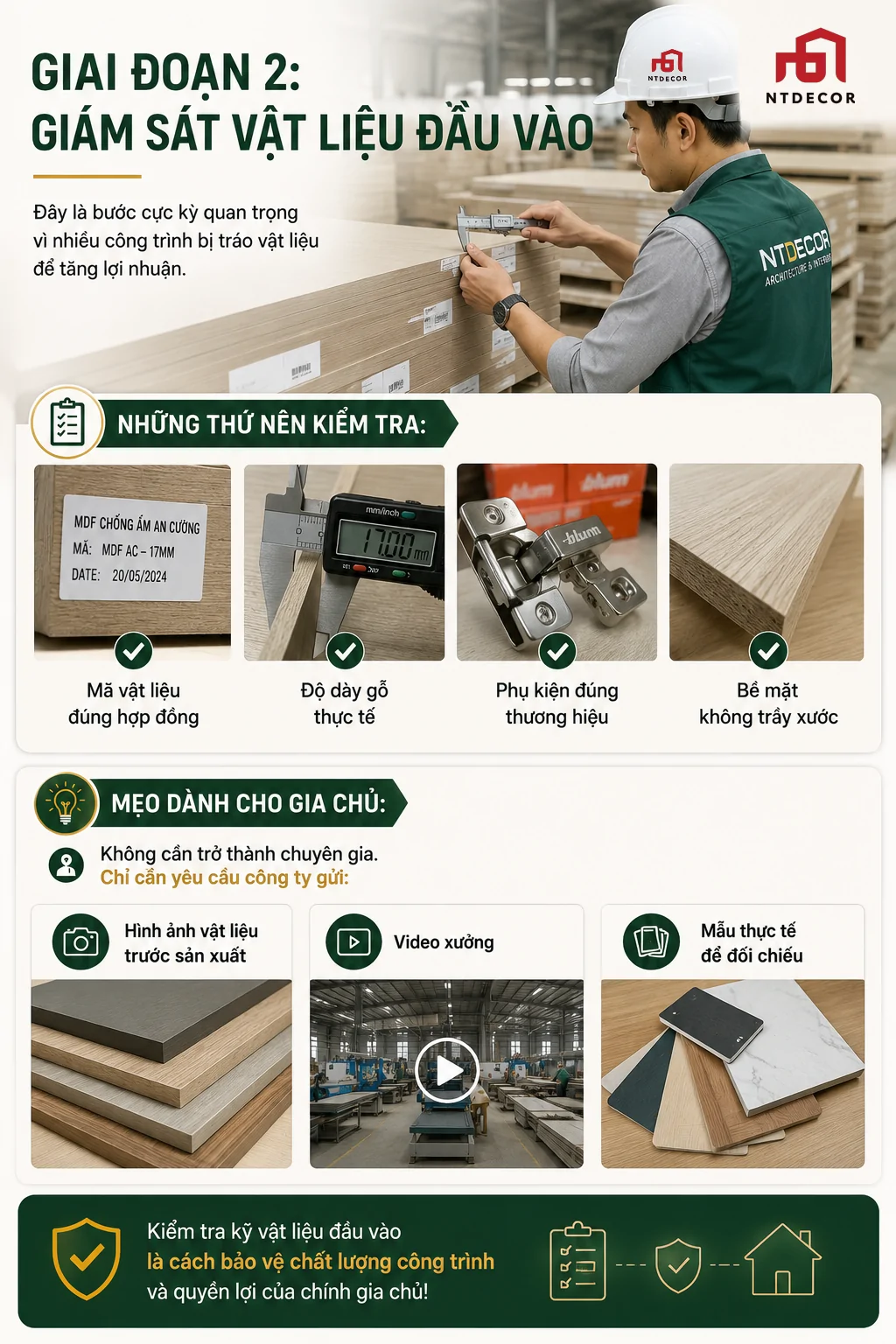 kiểm tra vật liệu nội thất