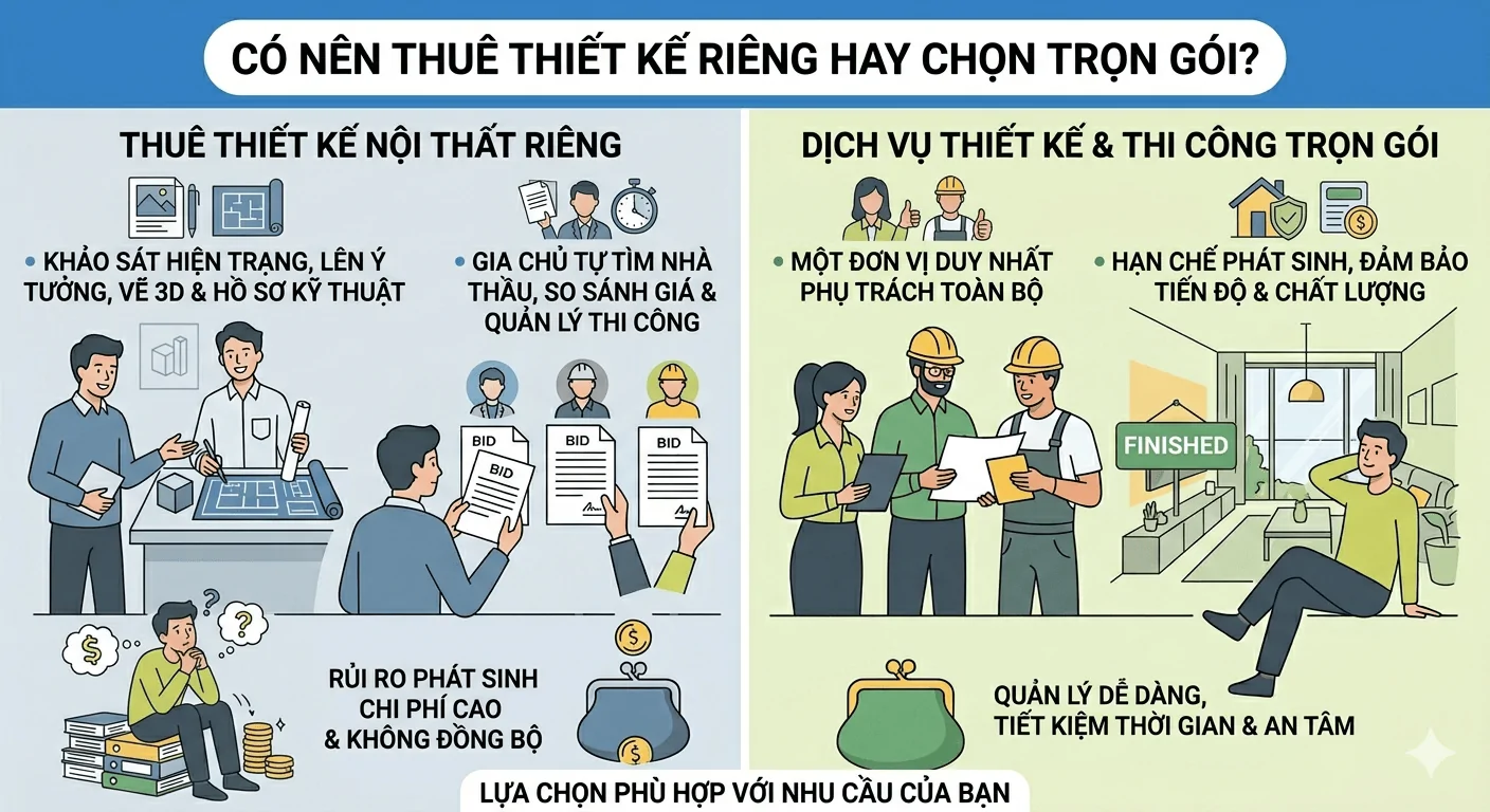 thiết kế nội thất căn hộ hiện đại