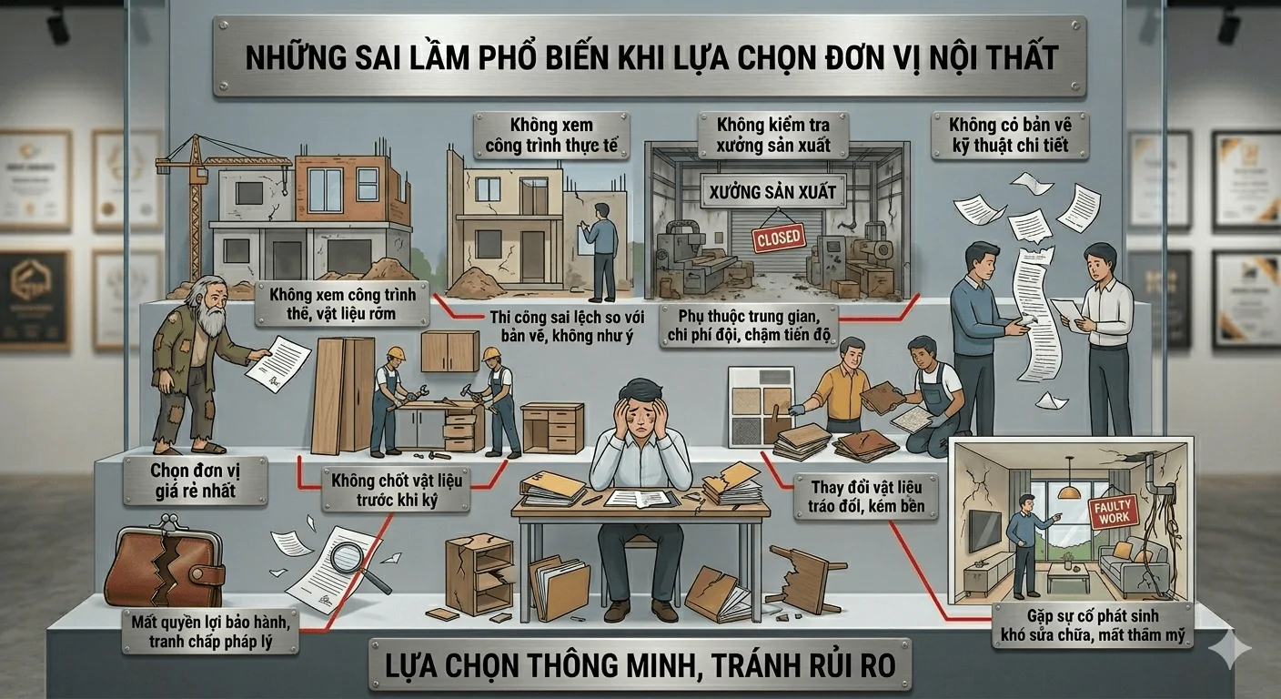 sai lầm khi làm nội thất