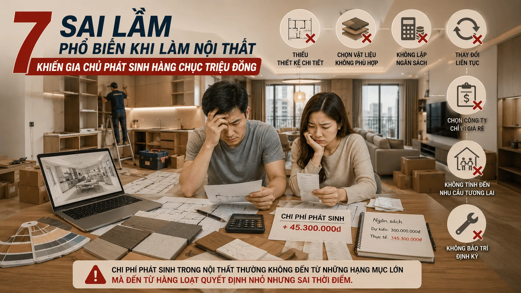 Sai lầm khi làm nội thất căn hộ