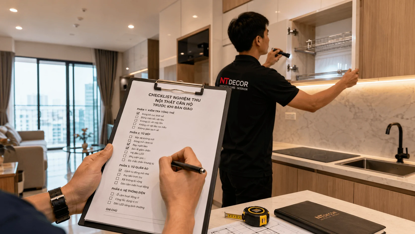 Nghiệm thu nội thất căn hộ trước khi bàn giao