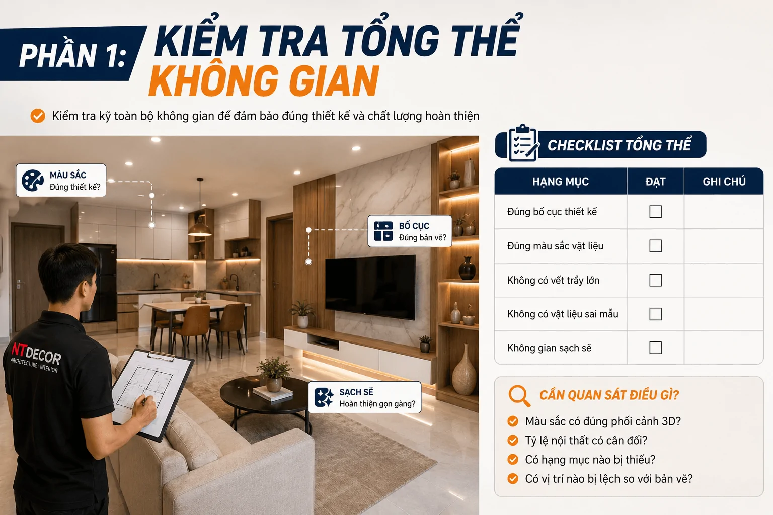 Kiểm tra tổng thể căn hộ