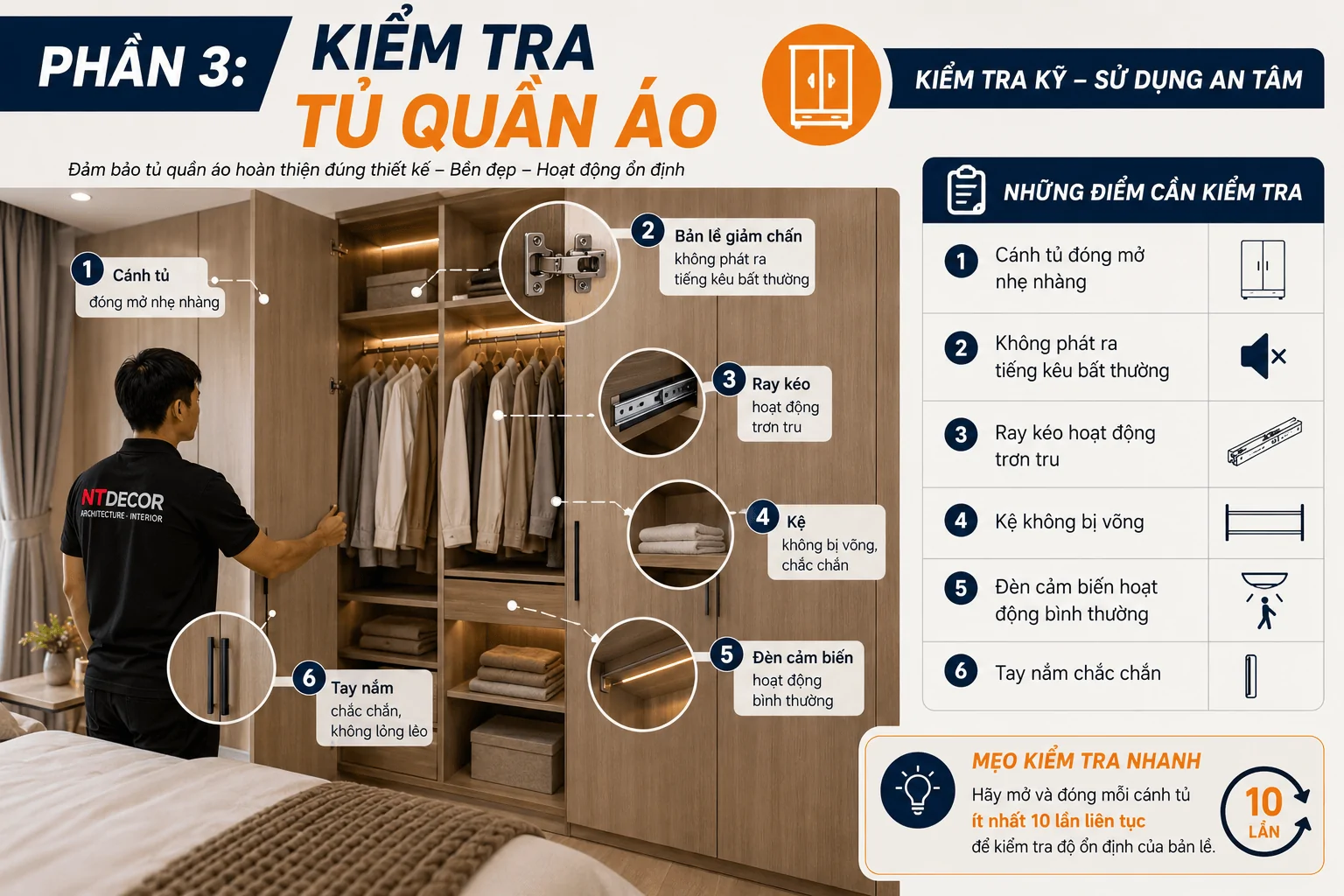 Kiểm tra tủ quần áo