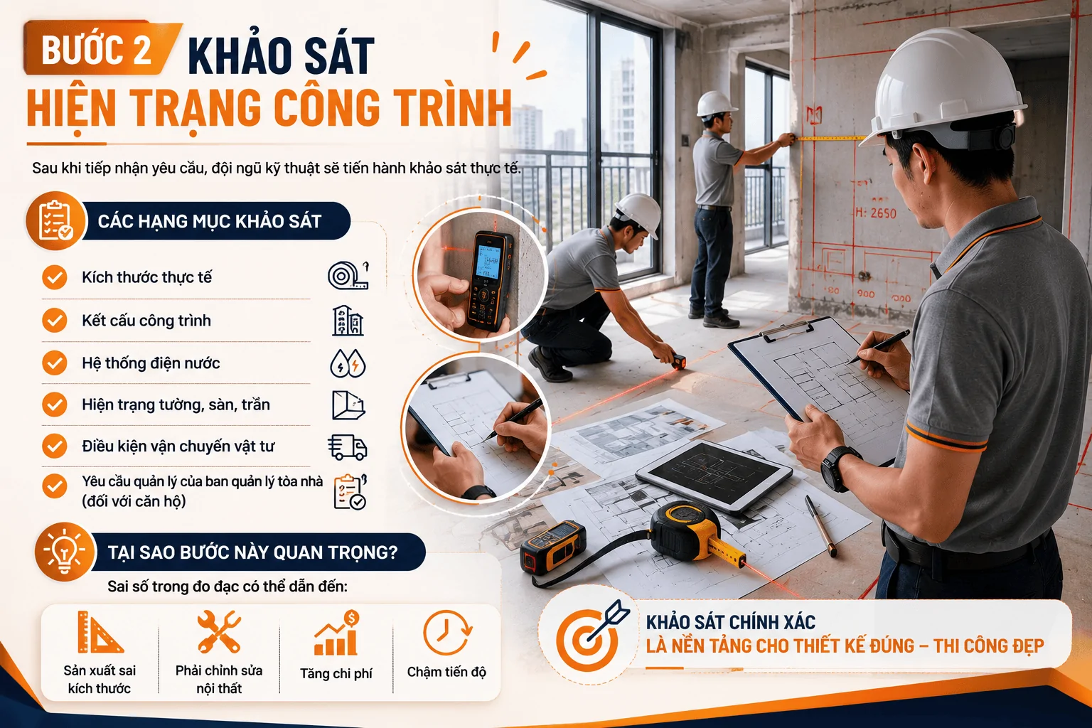 Khảo sát hiện trạng công trình