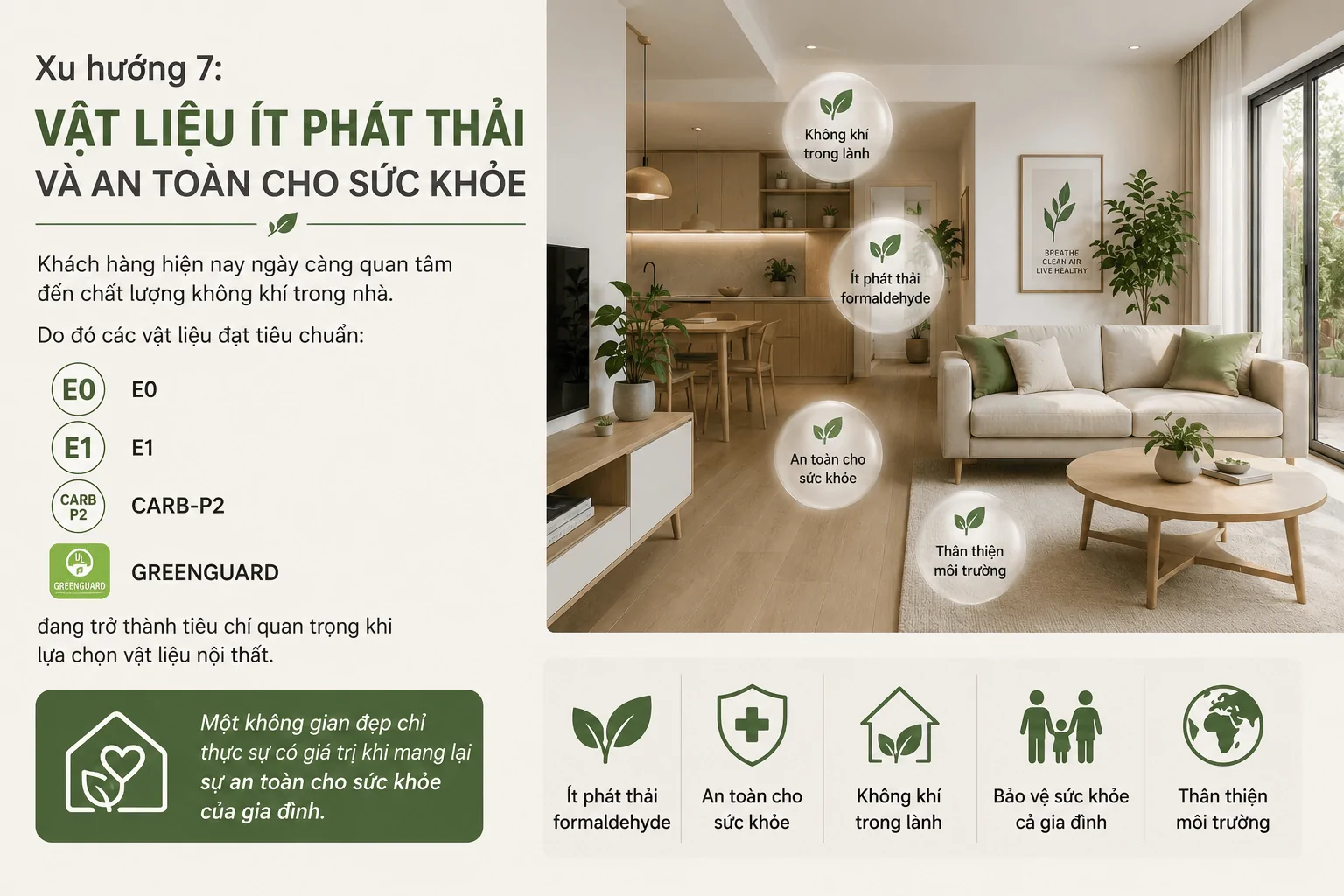 Nội thất an toàn sức khỏe