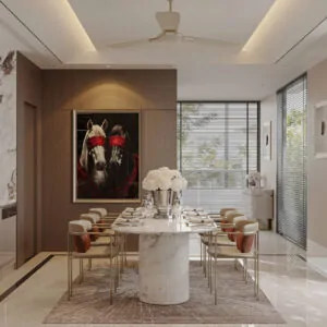 Dinner Room Mr Ha Modern Villa 3D Design of Interior Design Modern Style | NTDecor