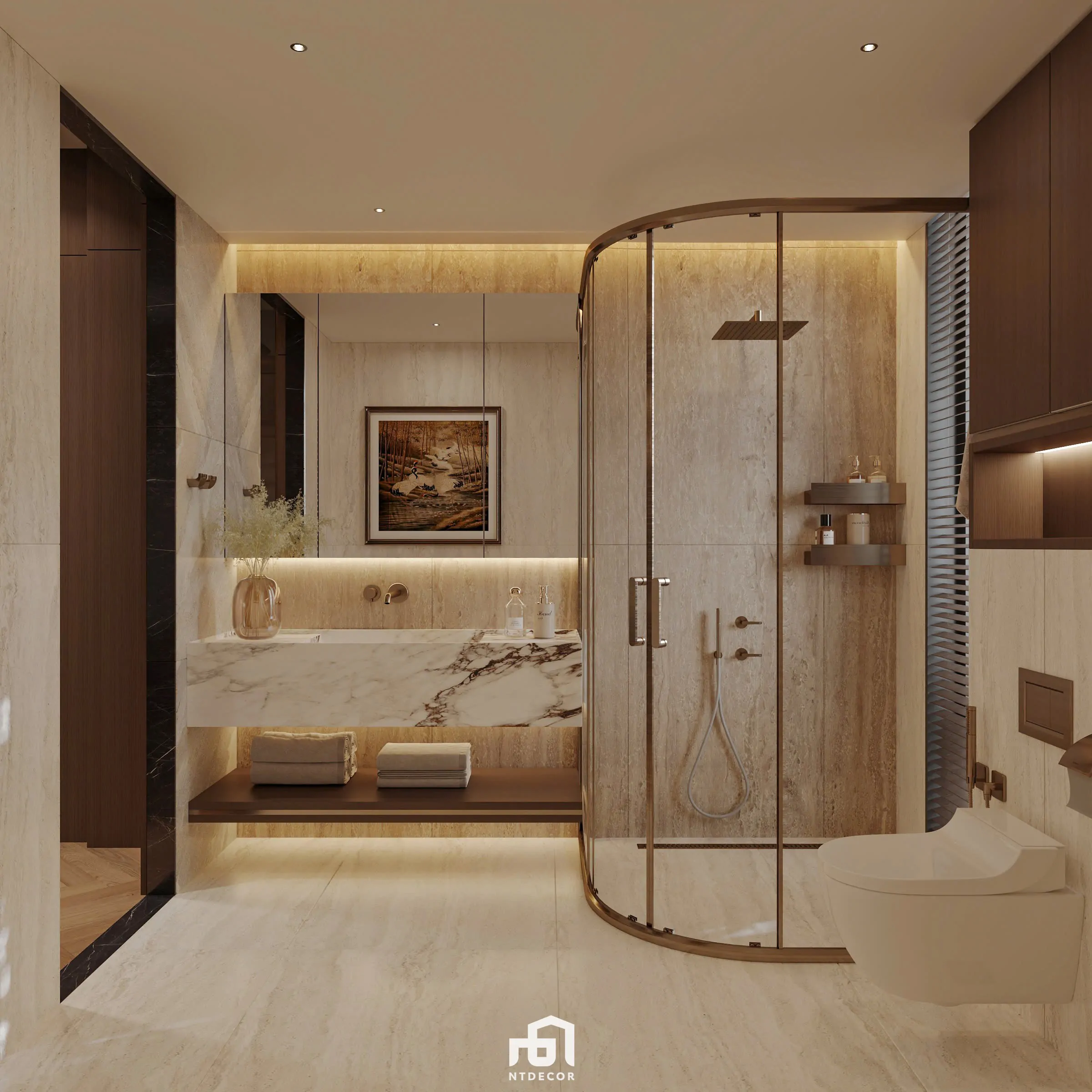Dress Room Mr Ha Modern Villa 3D Design of Interior Design Modern Style | NTDecor