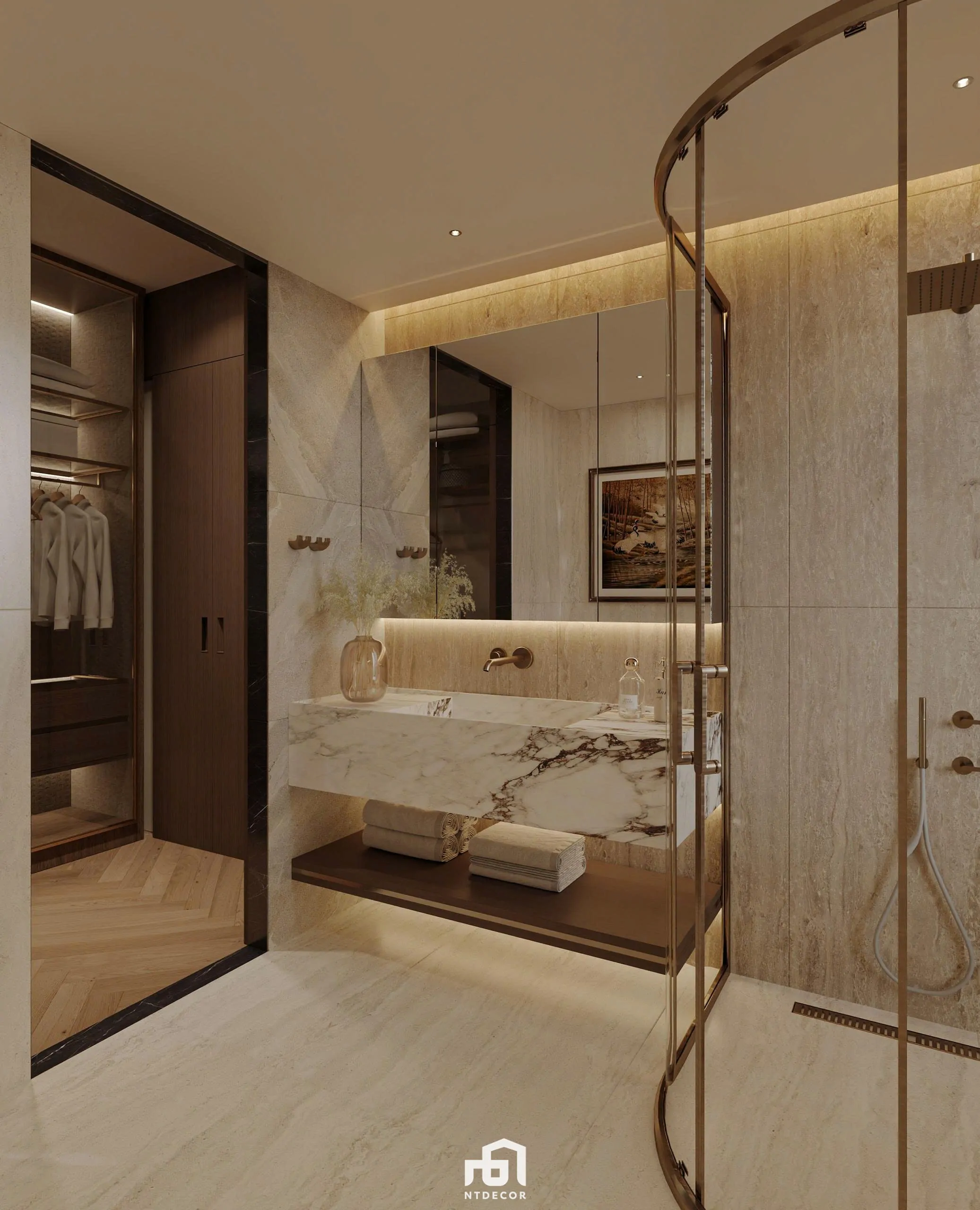 Dress Room Mr Ha Modern Villa 3D Design of Interior Design Modern Style | NTDecor
