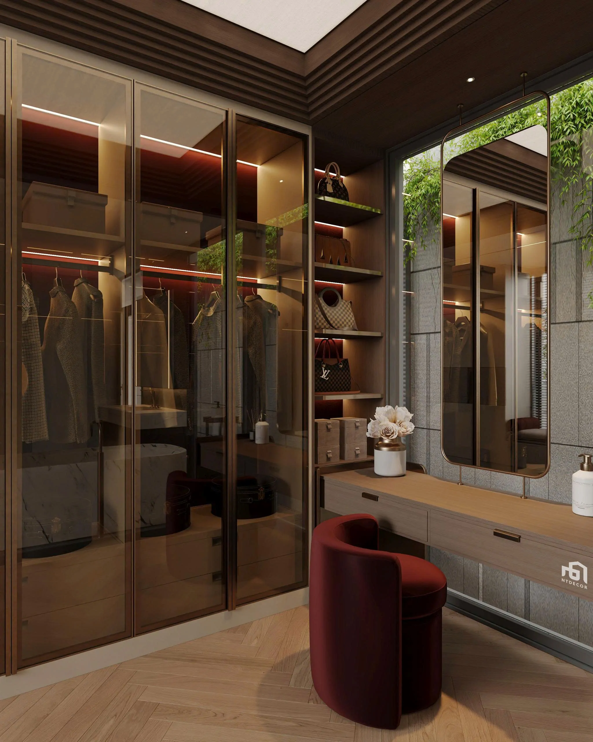 Dress Room Mr Ha Modern Villa 3D Design of Interior Design Modern Style | NTDecor