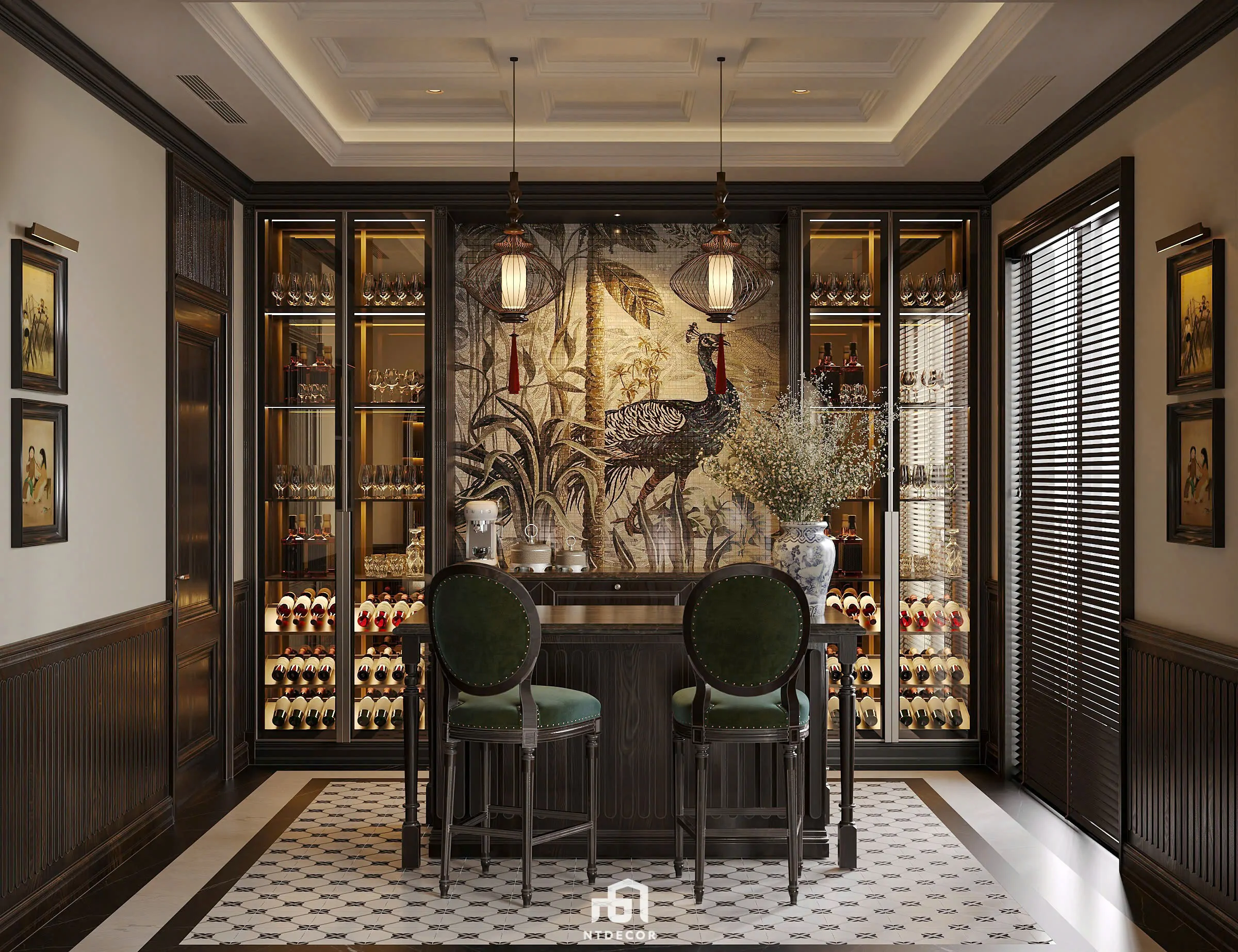 3D Design of Interior Design Indochine Style | NTDecor