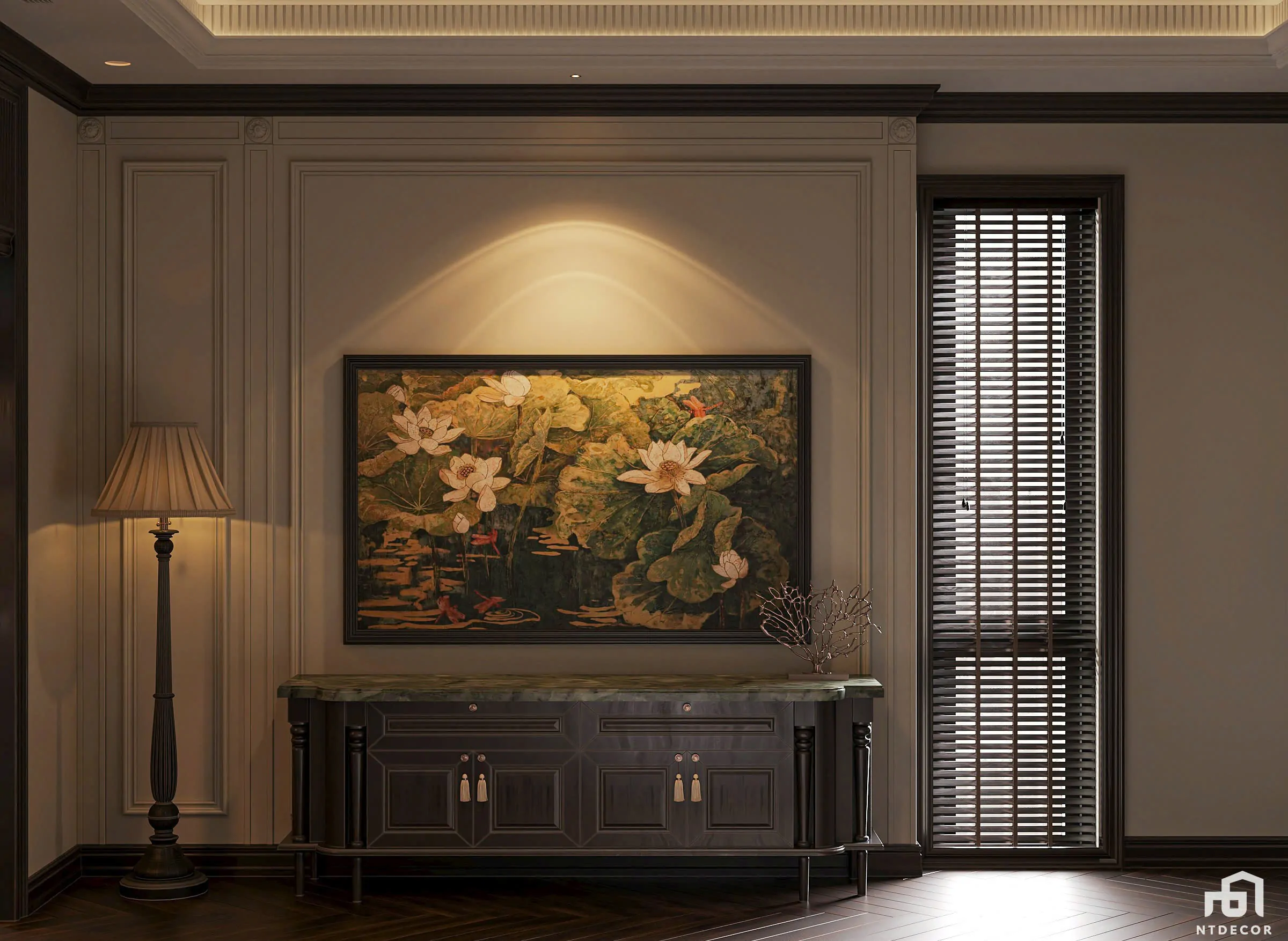Bed Room 3D Design of Interior Design Indochine Style | NTDecor