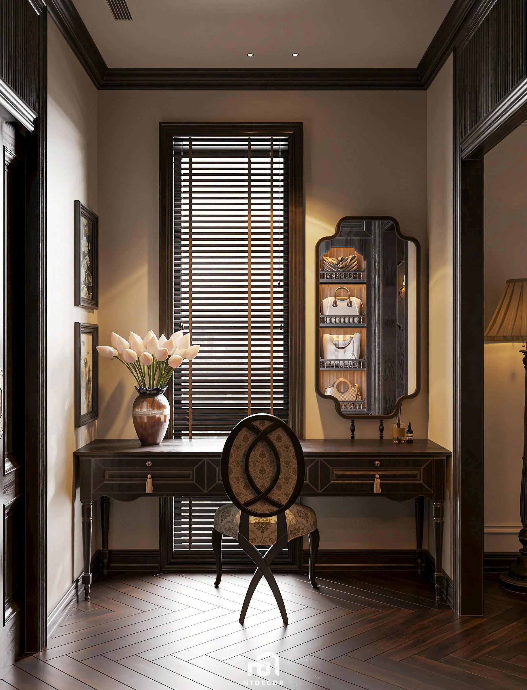 Bed Room 3D Design of Interior Design Indochine Style | NTDecor