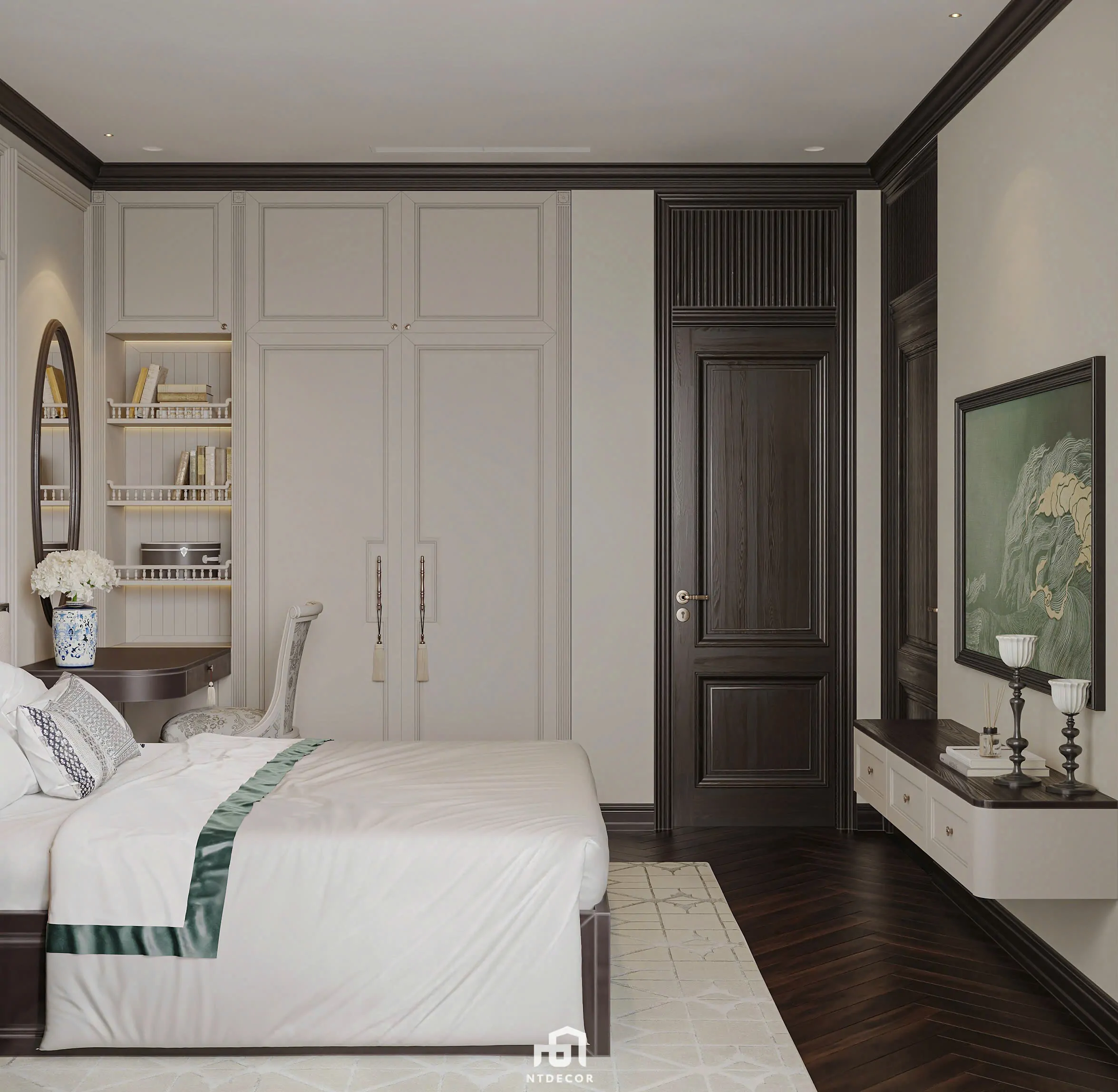 3D Design of Interior Design Indochine Style | NTDecor
