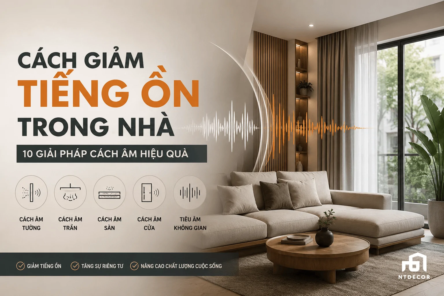 giảm tiếng ồn trong nhà