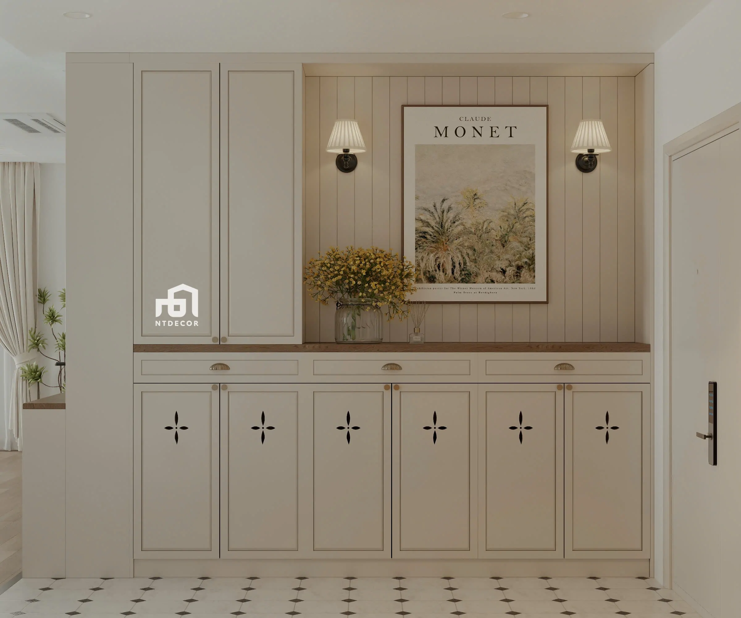 Không gian nội thất phong cách Farmhouse sử dụng gỗ và vật liệu tự nhiên | NTDecor