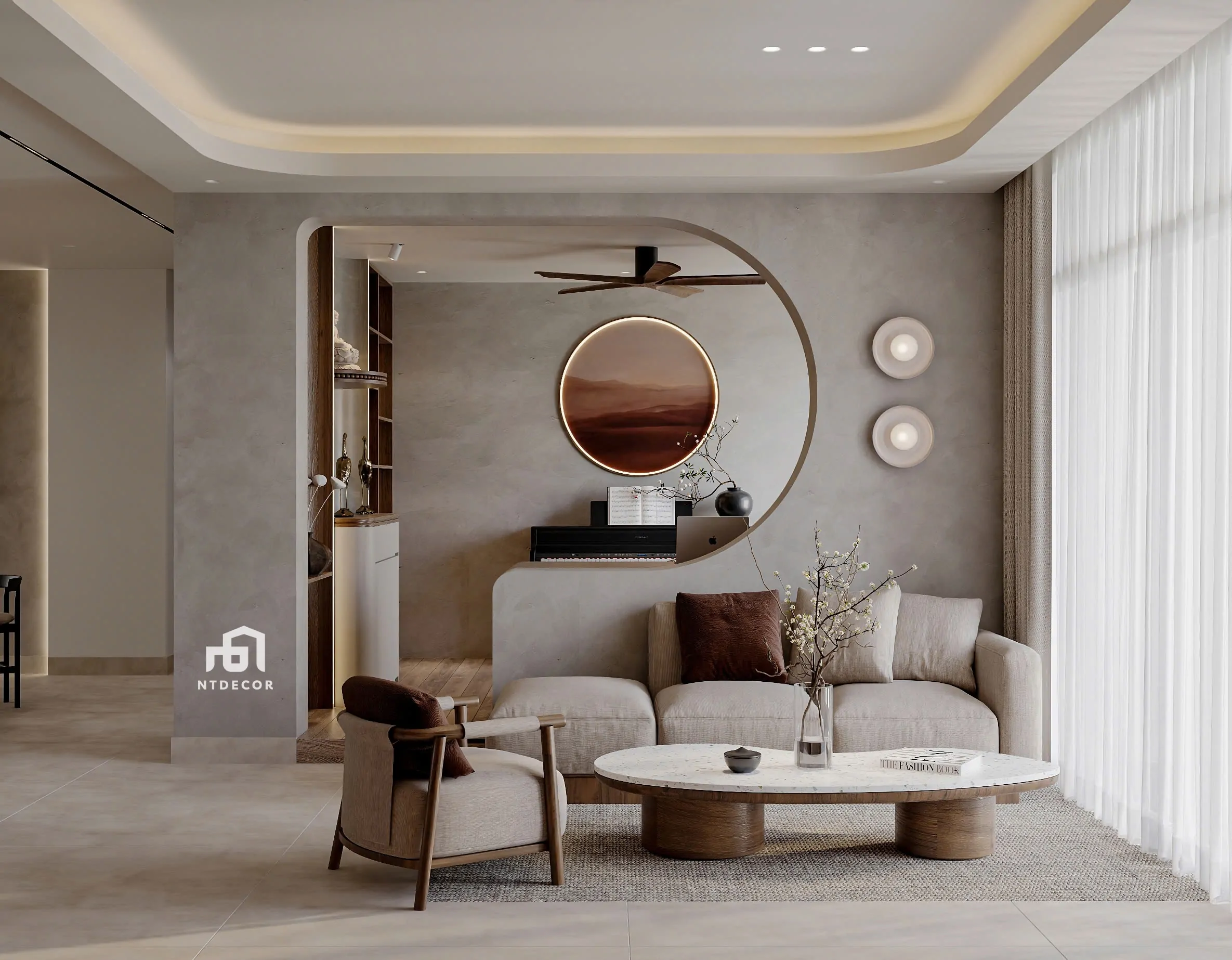 Phong cách Wabi Sabi trong thiết kế nội thất với vật liệu tự nhiên | NTDecor