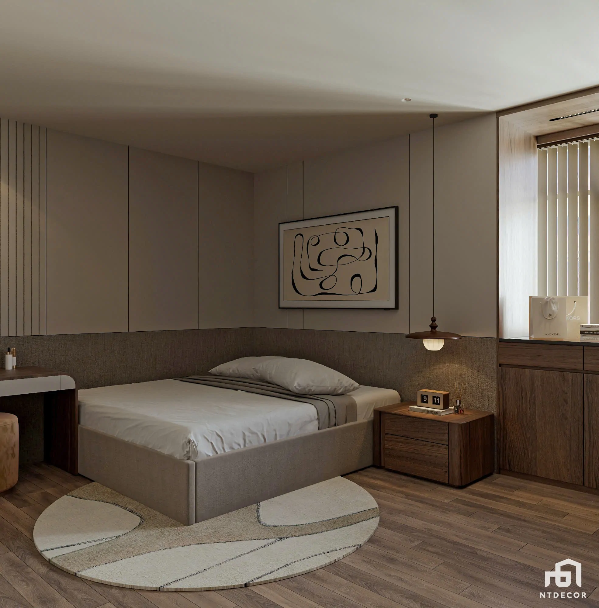 Phòng bếp phong cách Wabi Sabi kết hợp gỗ đá và vật liệu tự nhiên | NTDecor